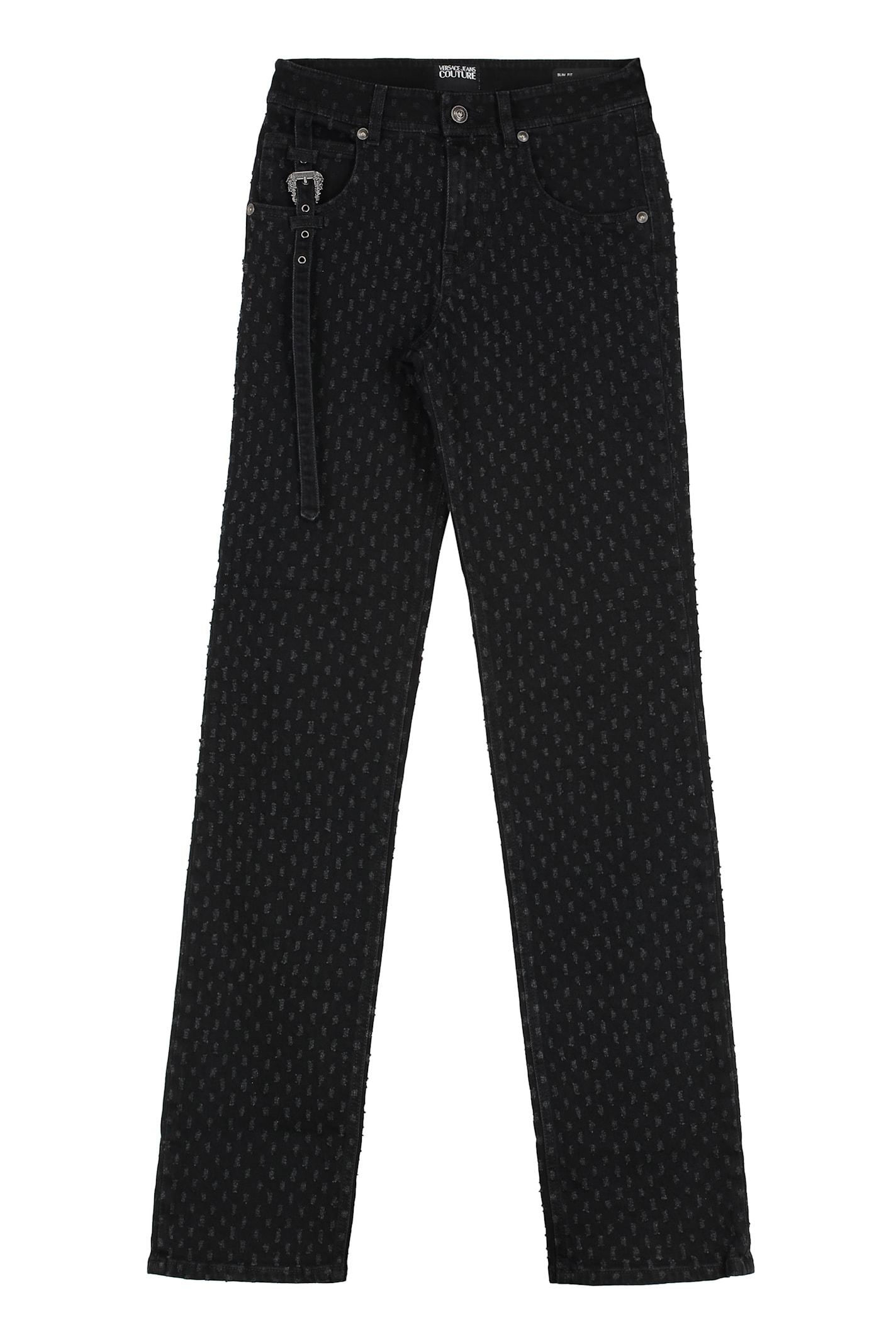 versace jeans couture high-rise slim fit jeans
