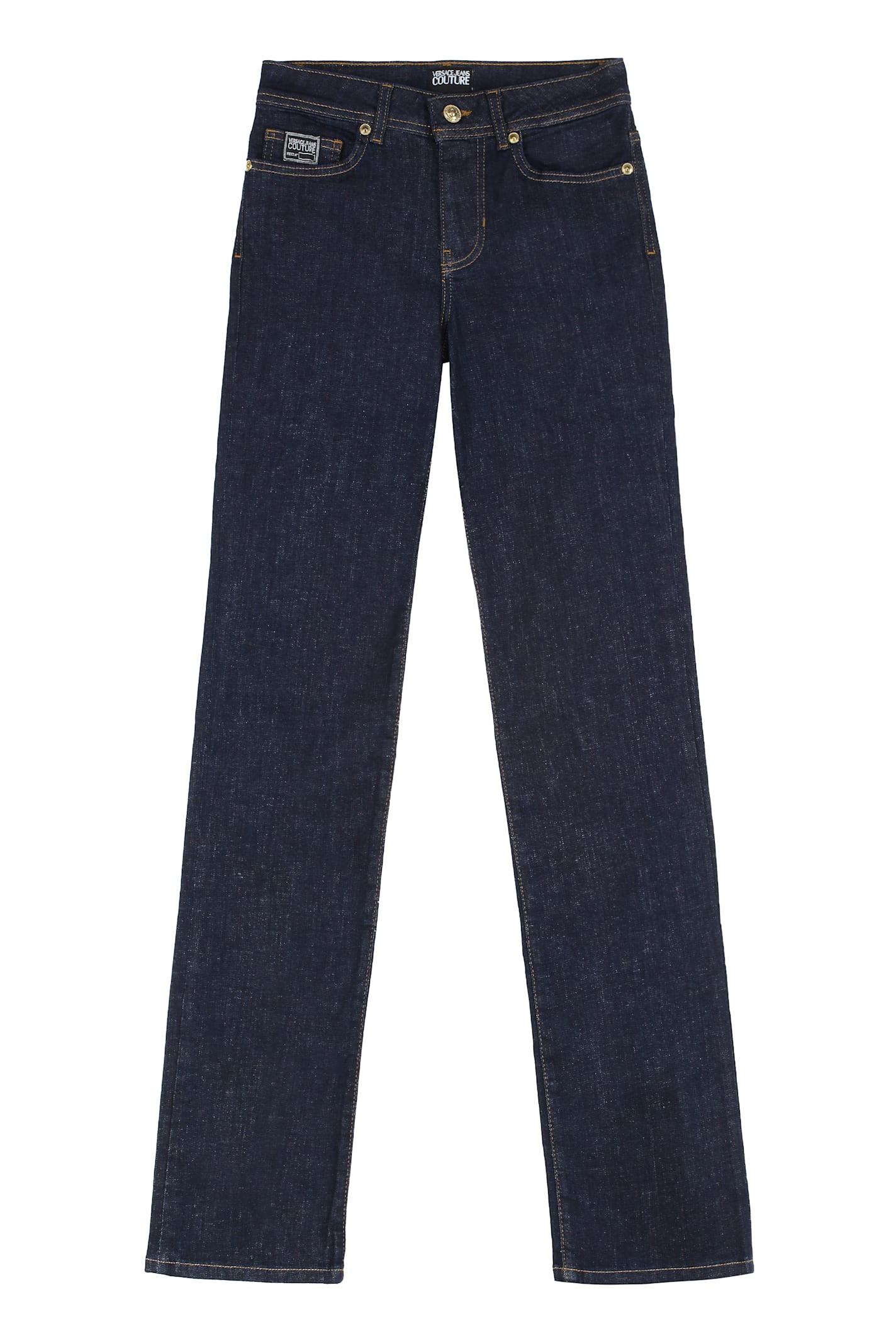 versace jeans couture high-rise slim fit jeans