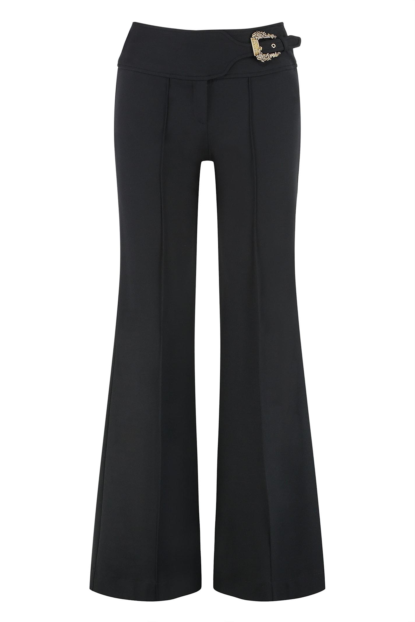 versace jeans couture high-waist wide-leg trousers