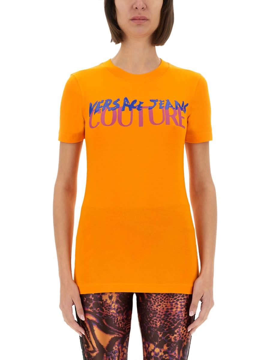 versace jeans couture institutional logo t-shirt