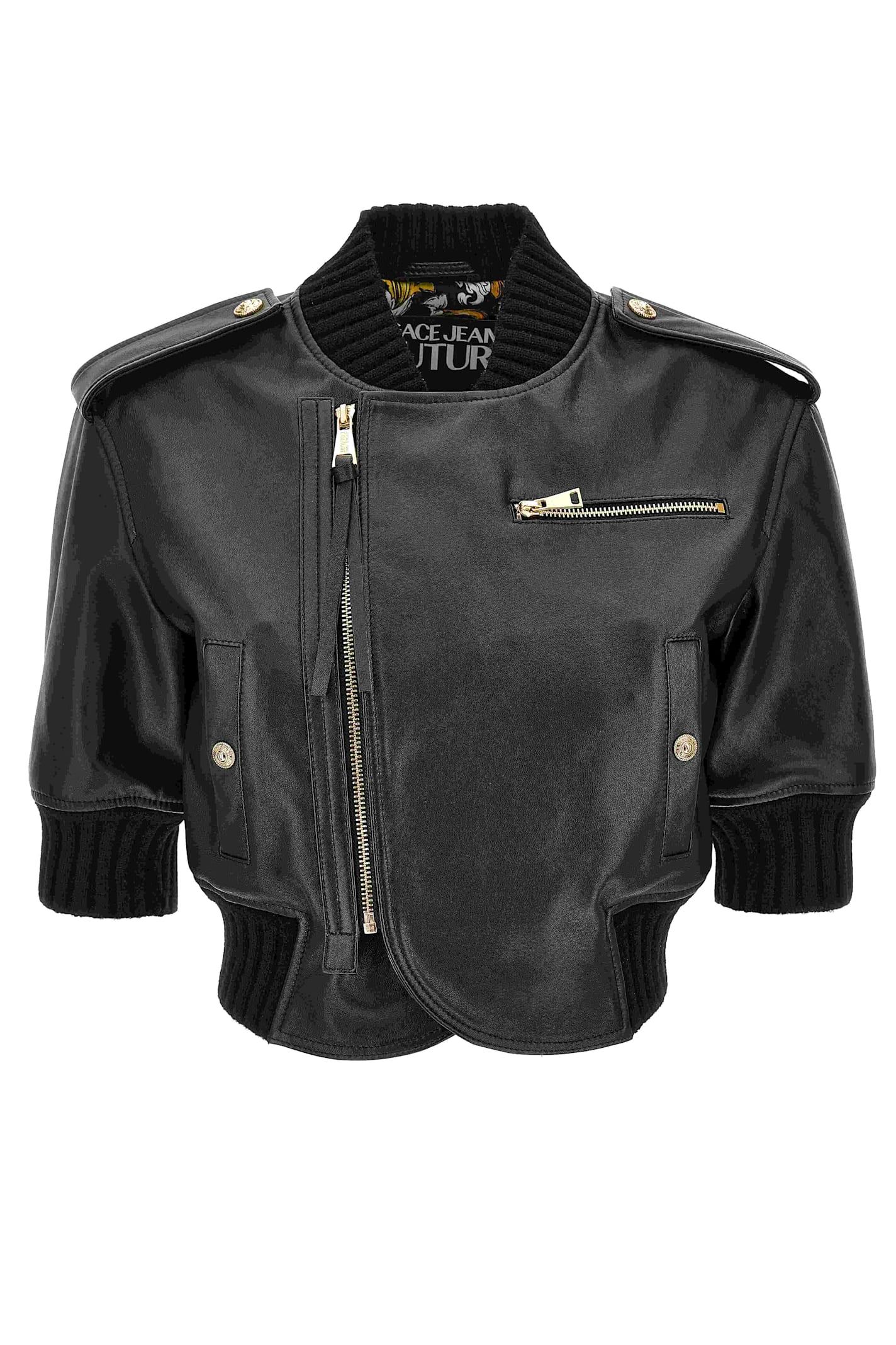 versace jeans couture leather jacket