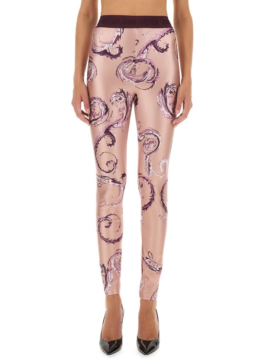 versace jeans couture leggings with print