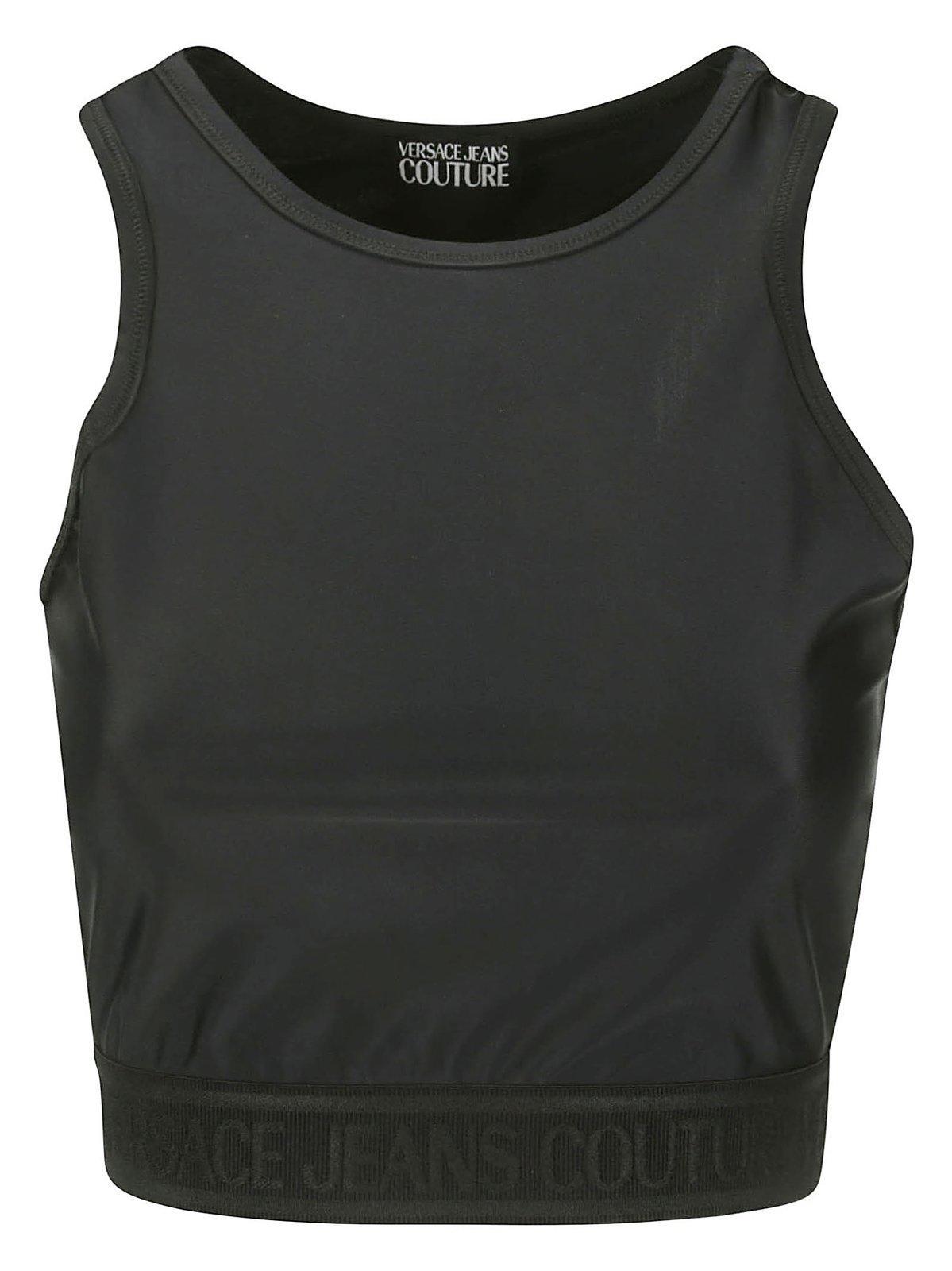 versace jeans couture logo underband racerback top