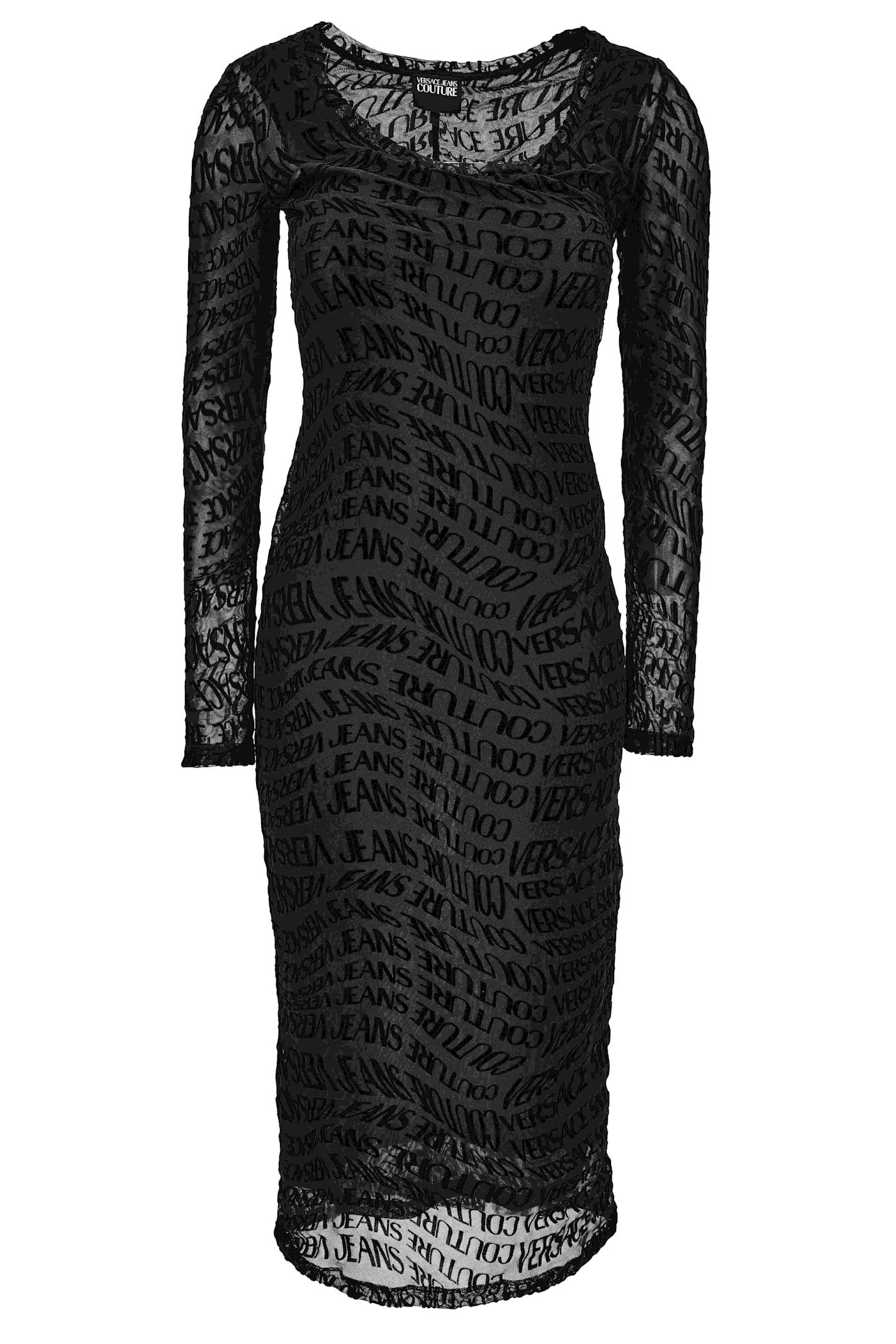 versace jeans couture long dress with long sleeves