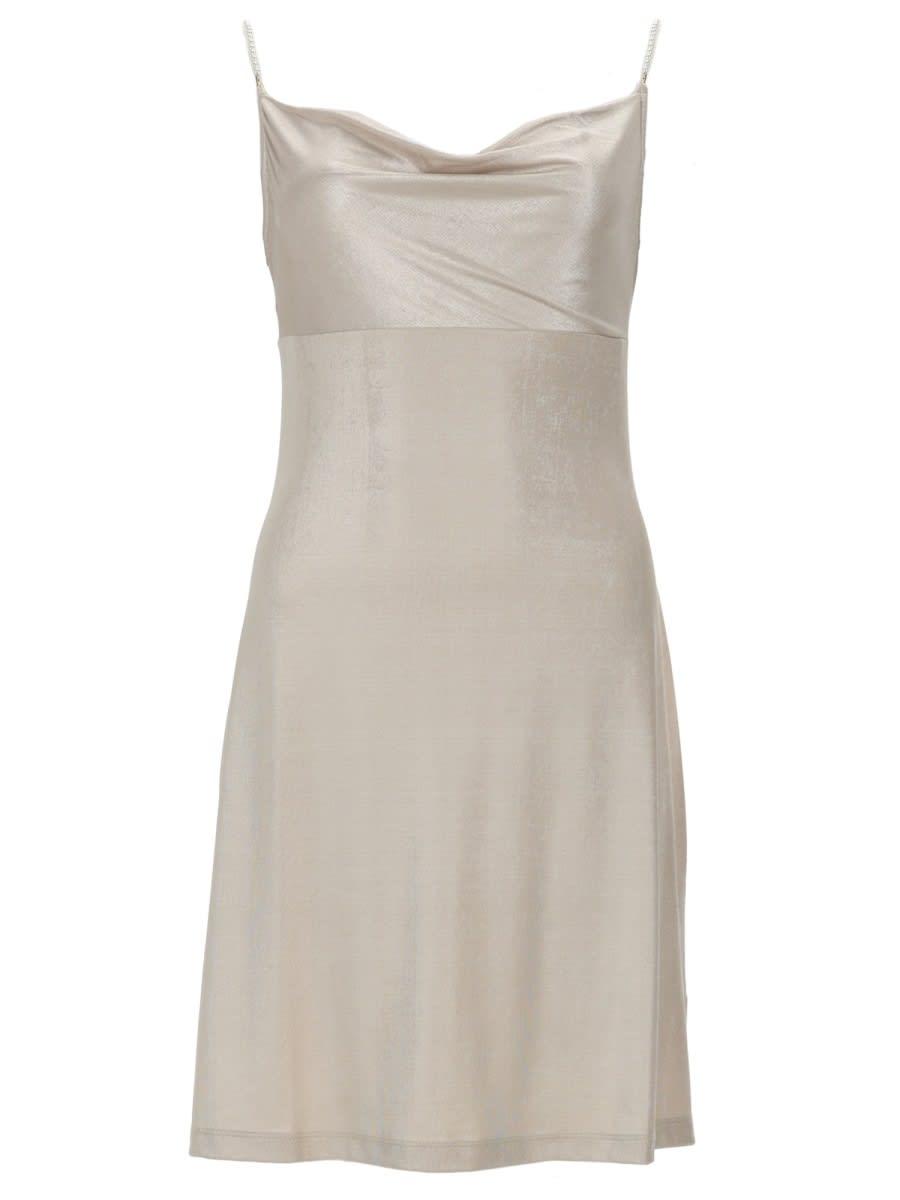 versace jeans couture mini abito in raso