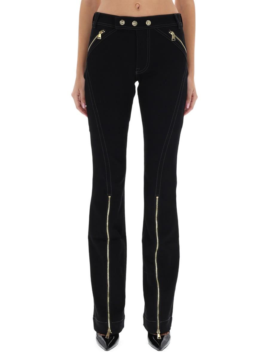 versace jeans couture pants with zipper detail