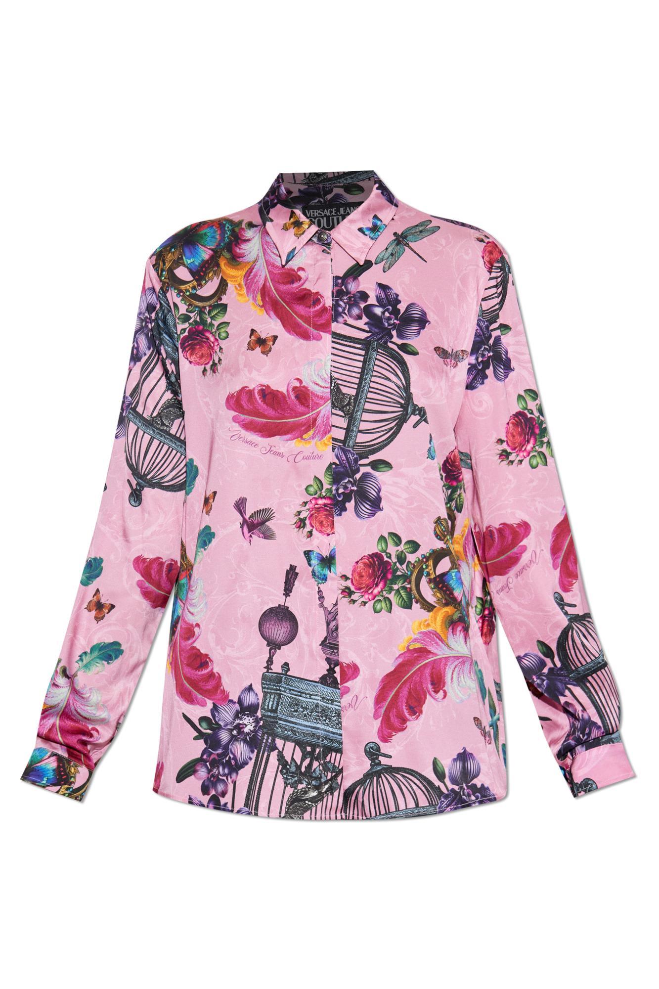 versace jeans couture patterned shirt