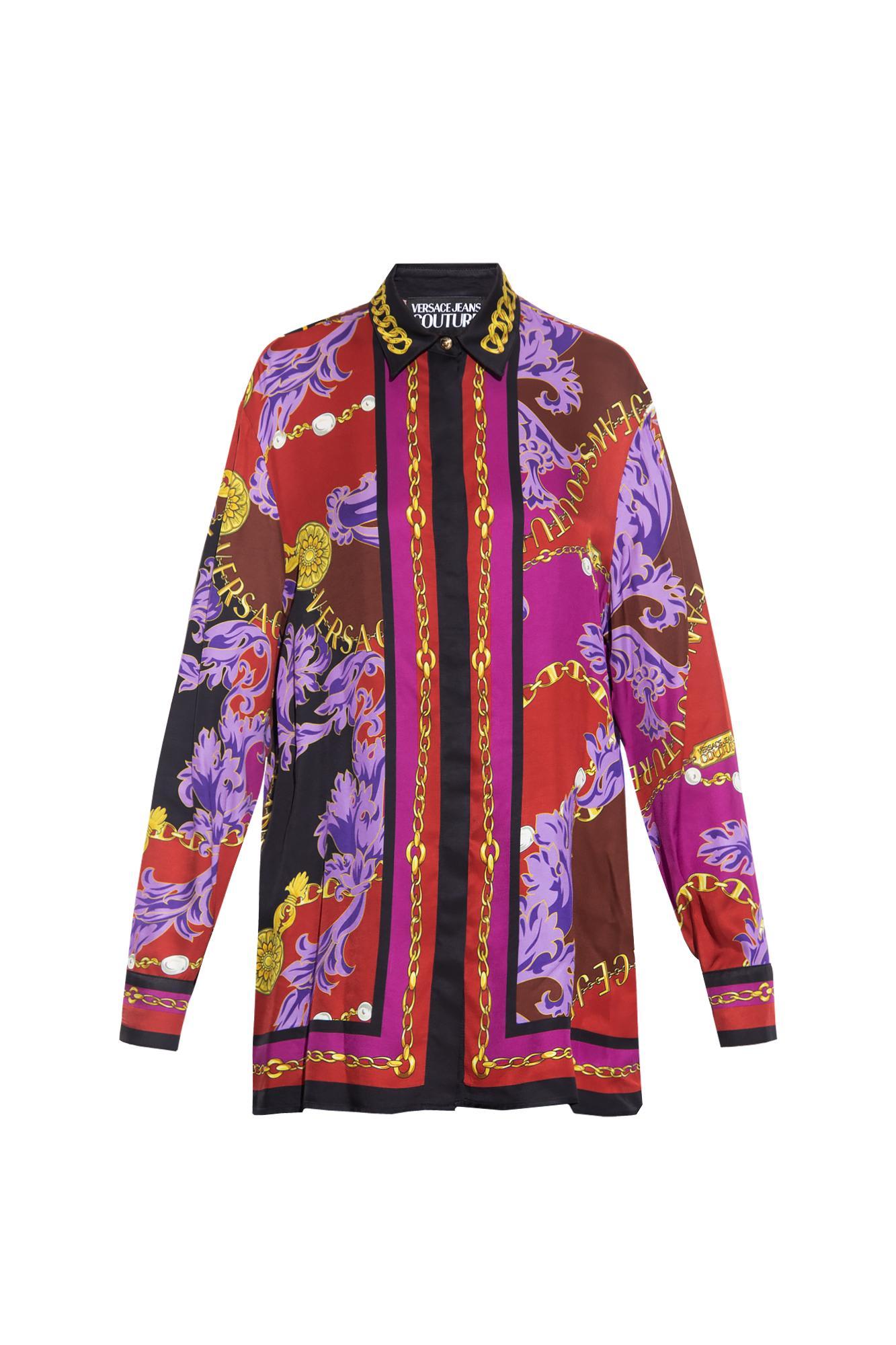 versace jeans couture patterned shirt
