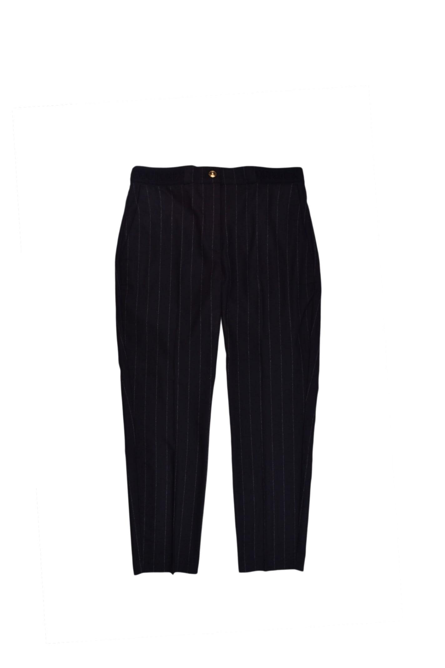 versace jeans couture pinstriped trousers
