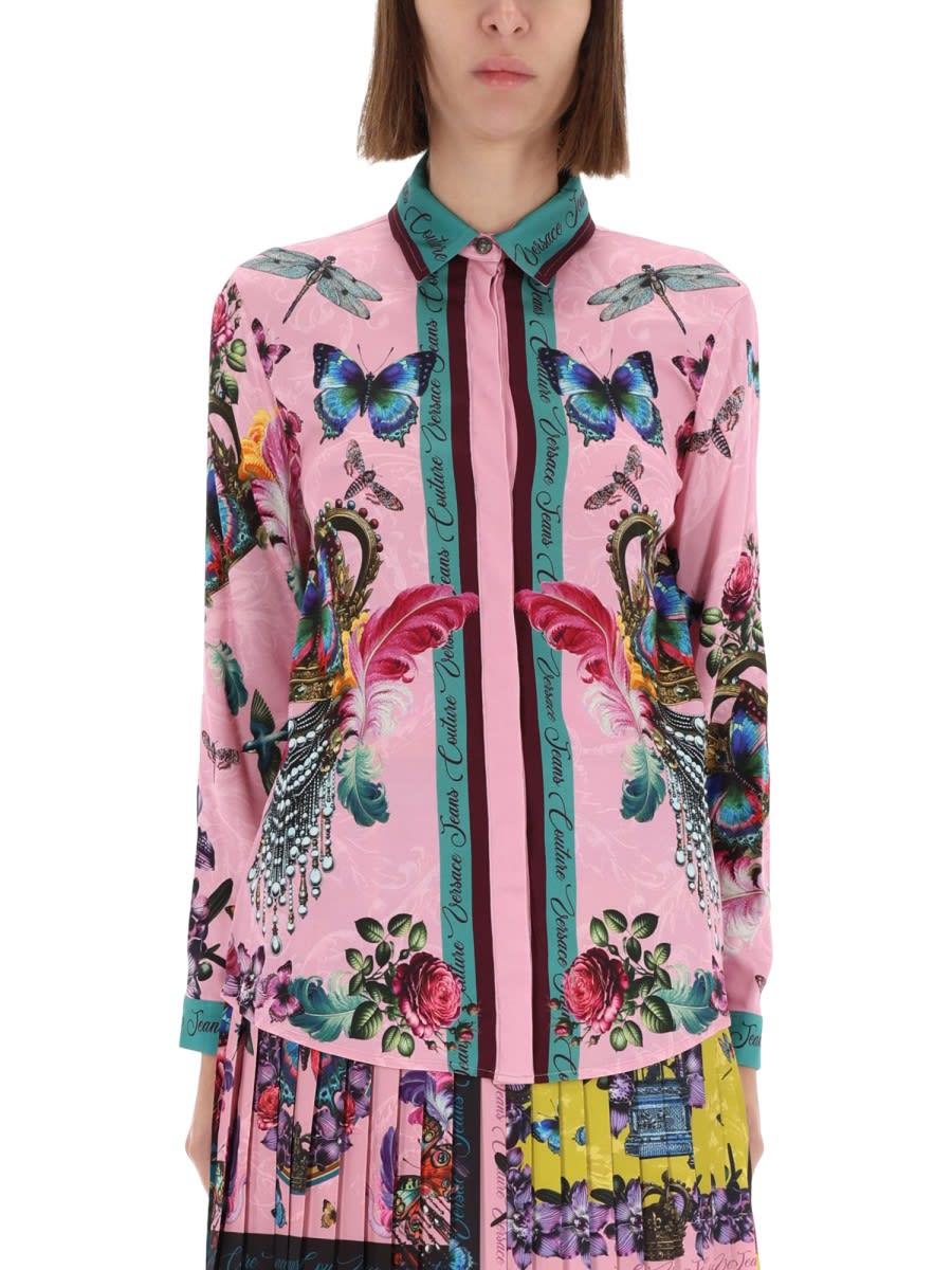 versace jeans couture printed shirt