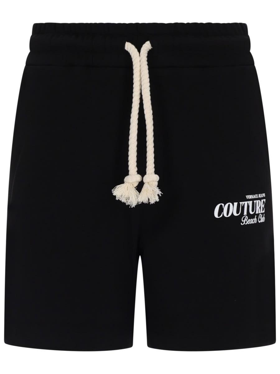 versace jeans couture shorts con logo