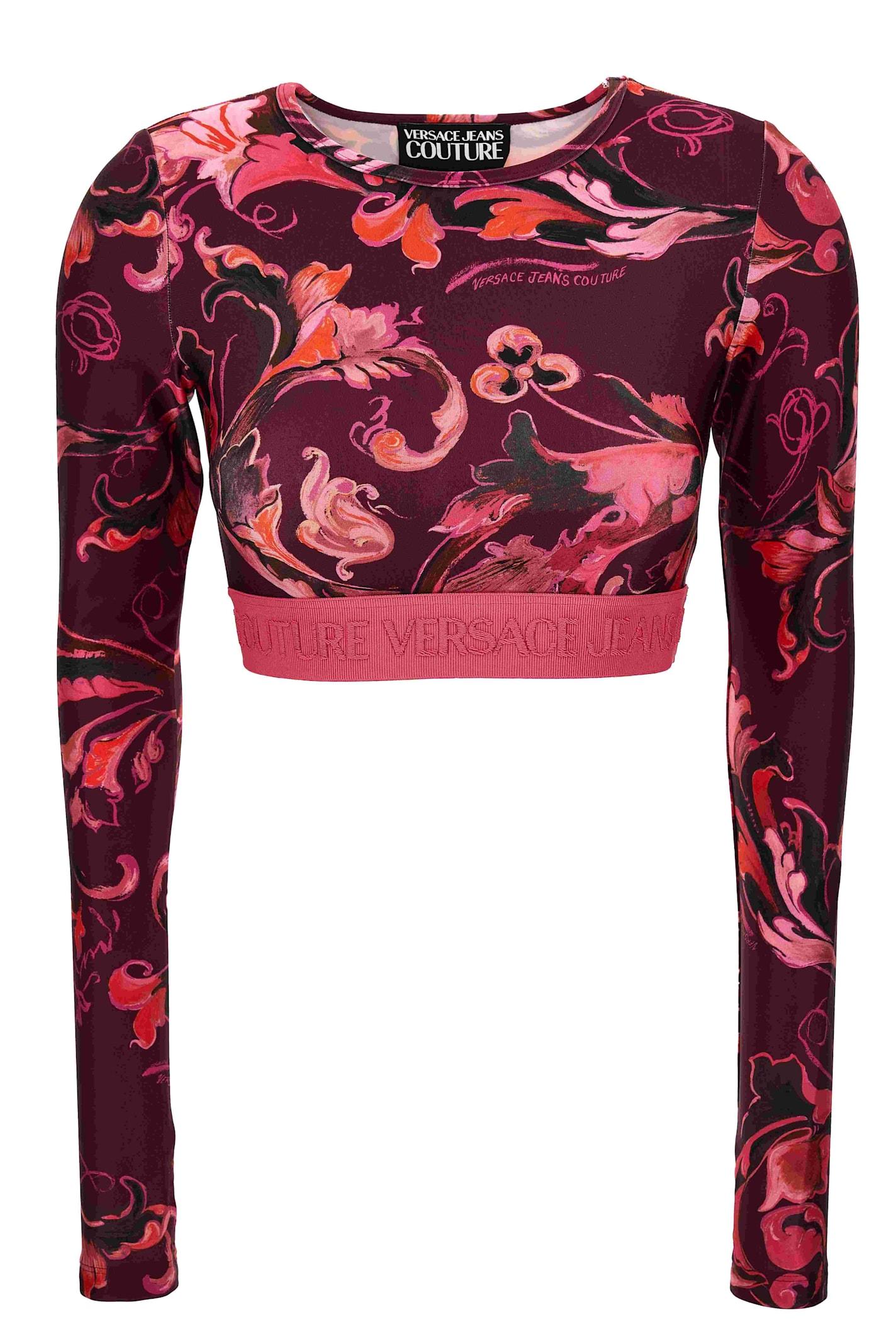 versace jeans couture top with long sleeves