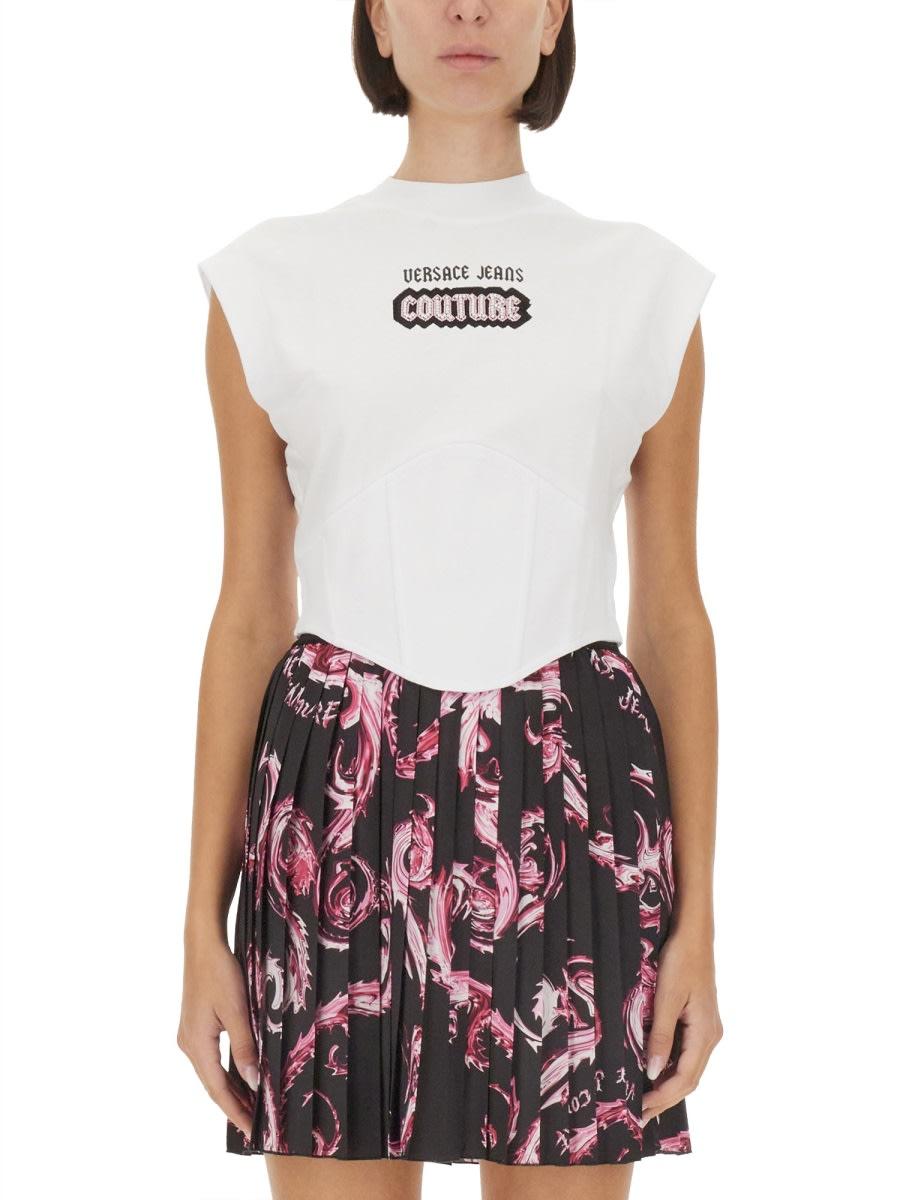 versace jeans couture tops with logo
