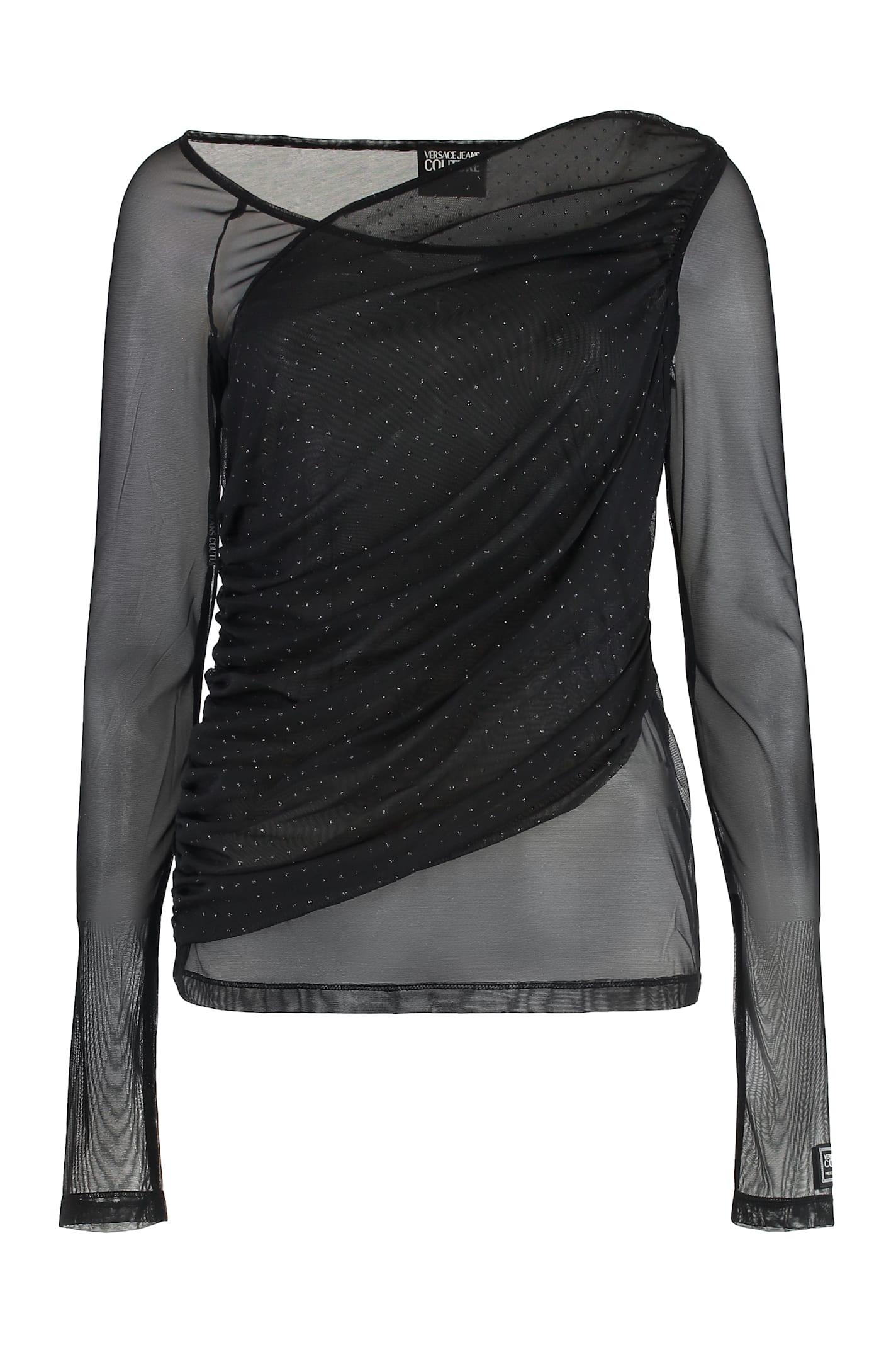 versace jeans couture tulle top