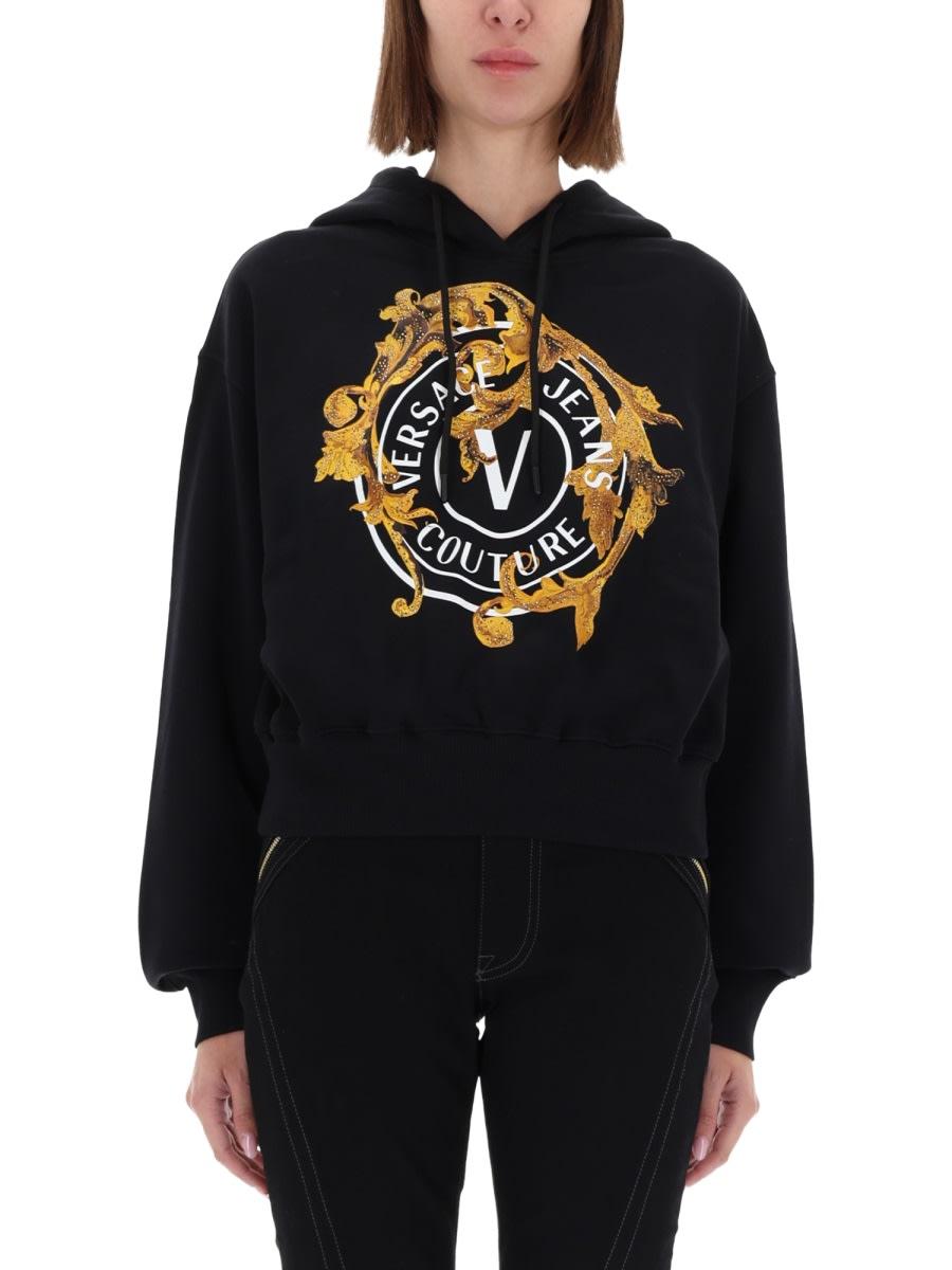versace jeans couture v-emblem baroque sweatshirt