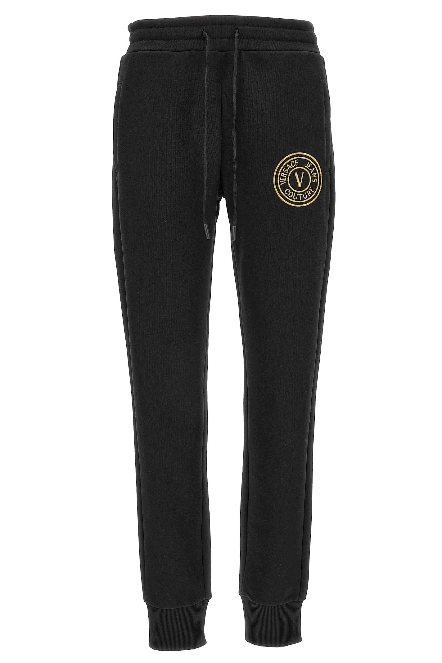 versace jeans couture v-emblem print track pants