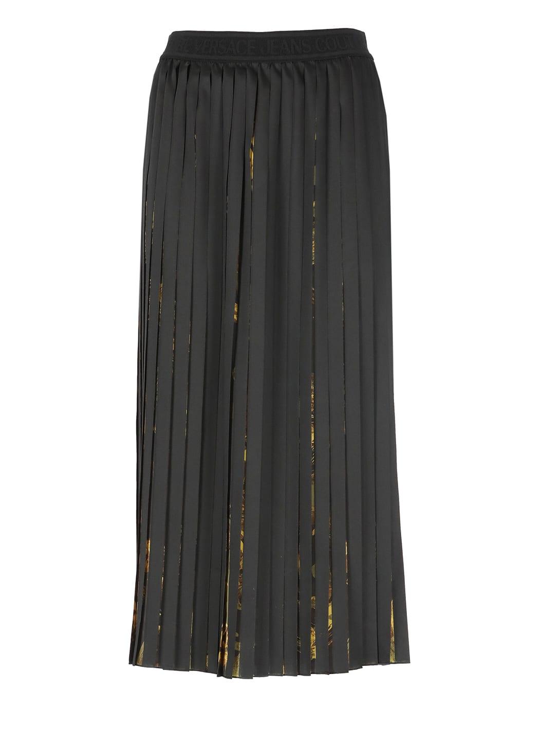 versace jeans couture watercolour couture-print pleated skirt
