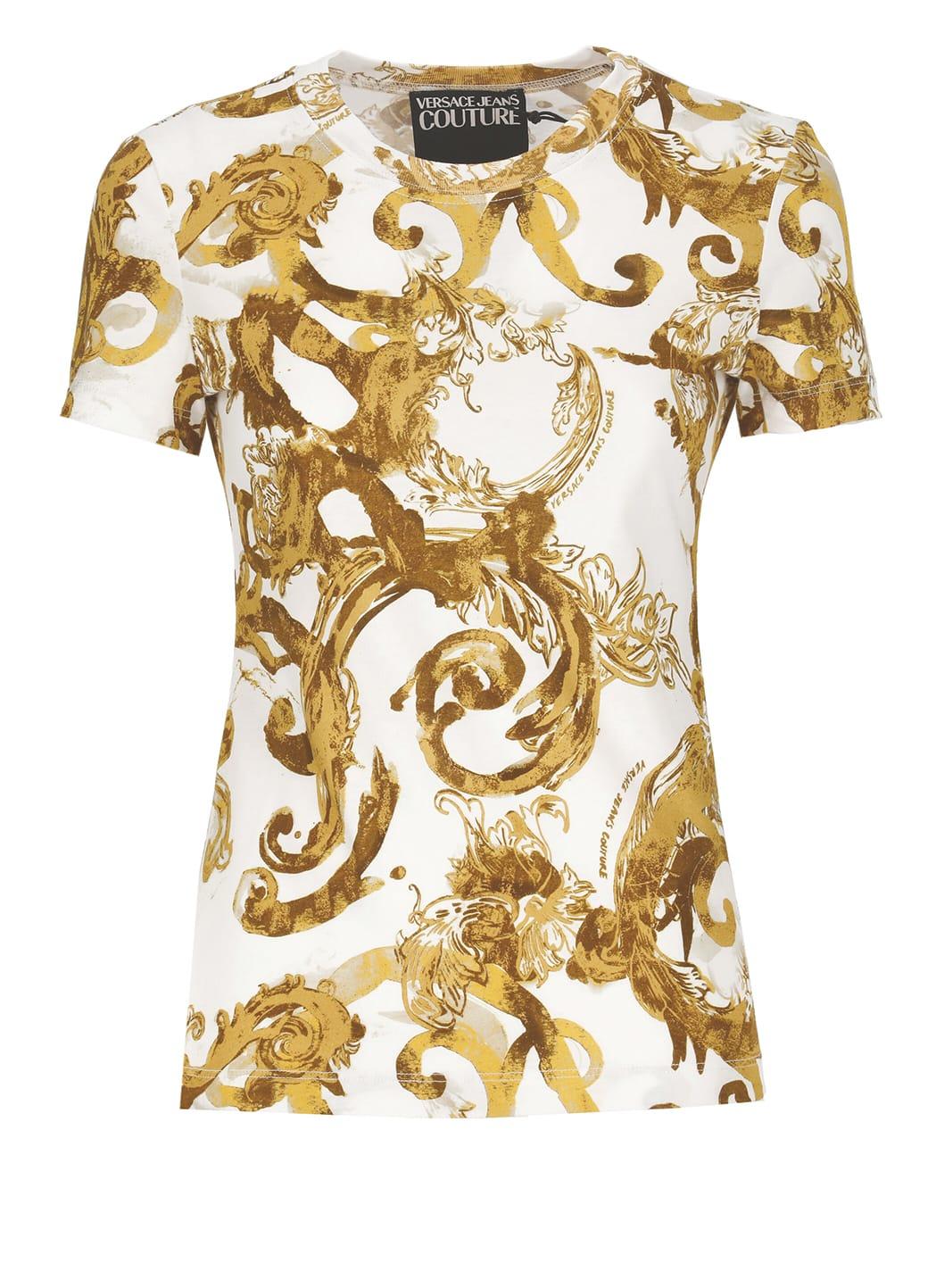 versace jeans couture watercolour couture t-shirt