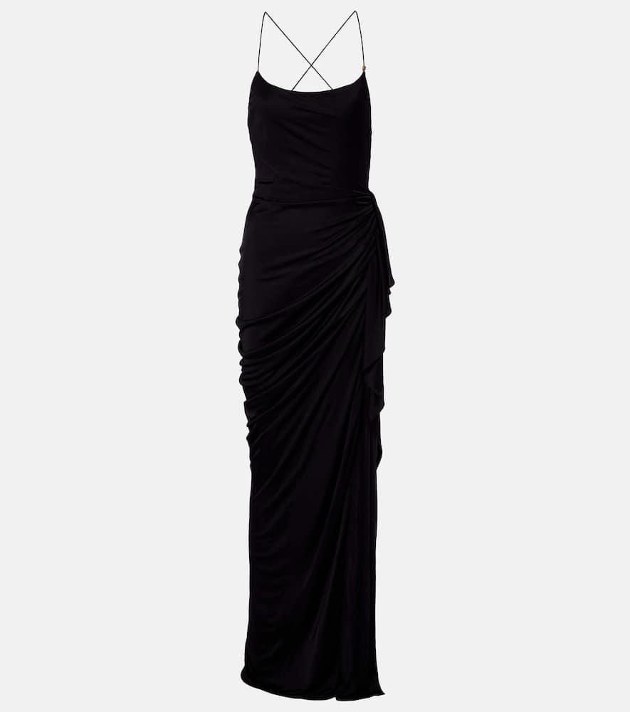 versace jersey maxi dress