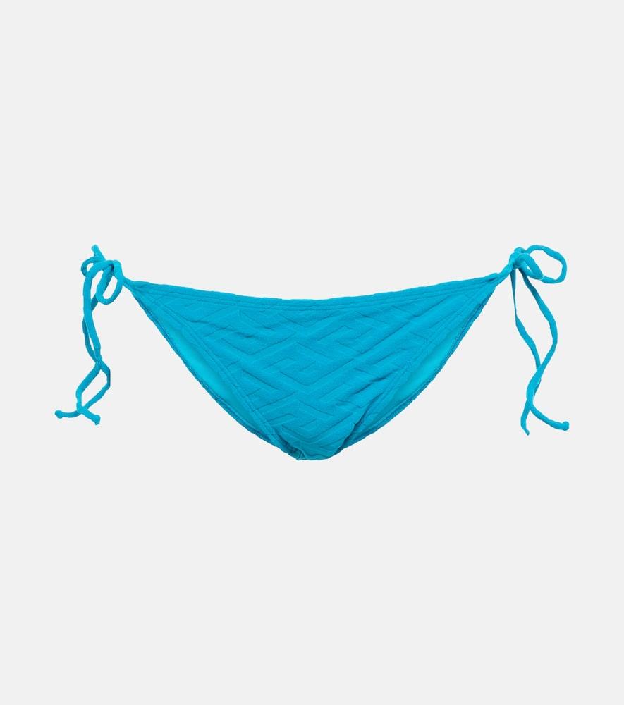 versace la greca jacquard bikini bottoms