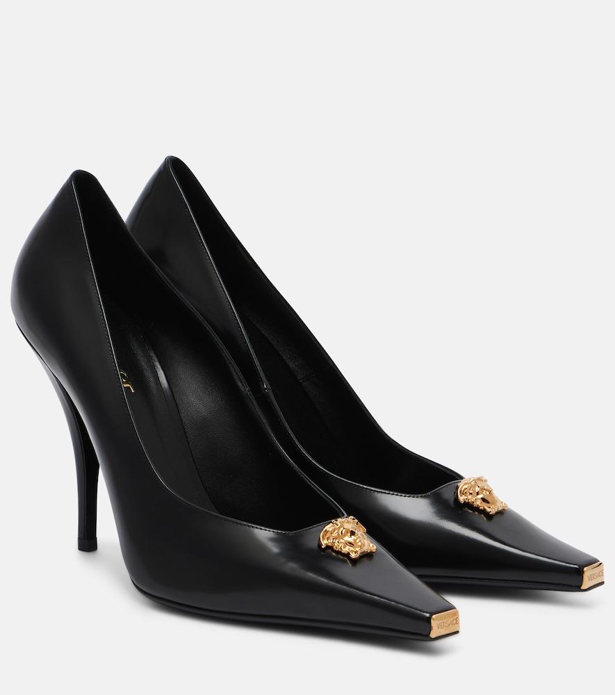 versace la medusa 105 leather pumps