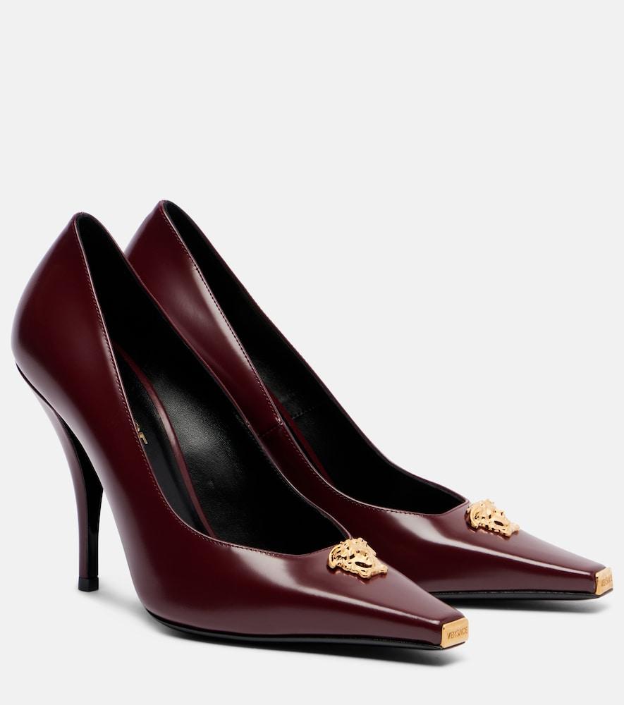 versace la medusa 105 leather pumps
