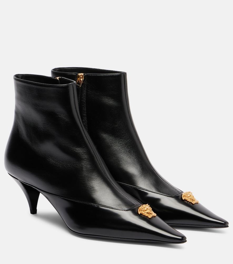 versace la medusa 55 leather ankle boots