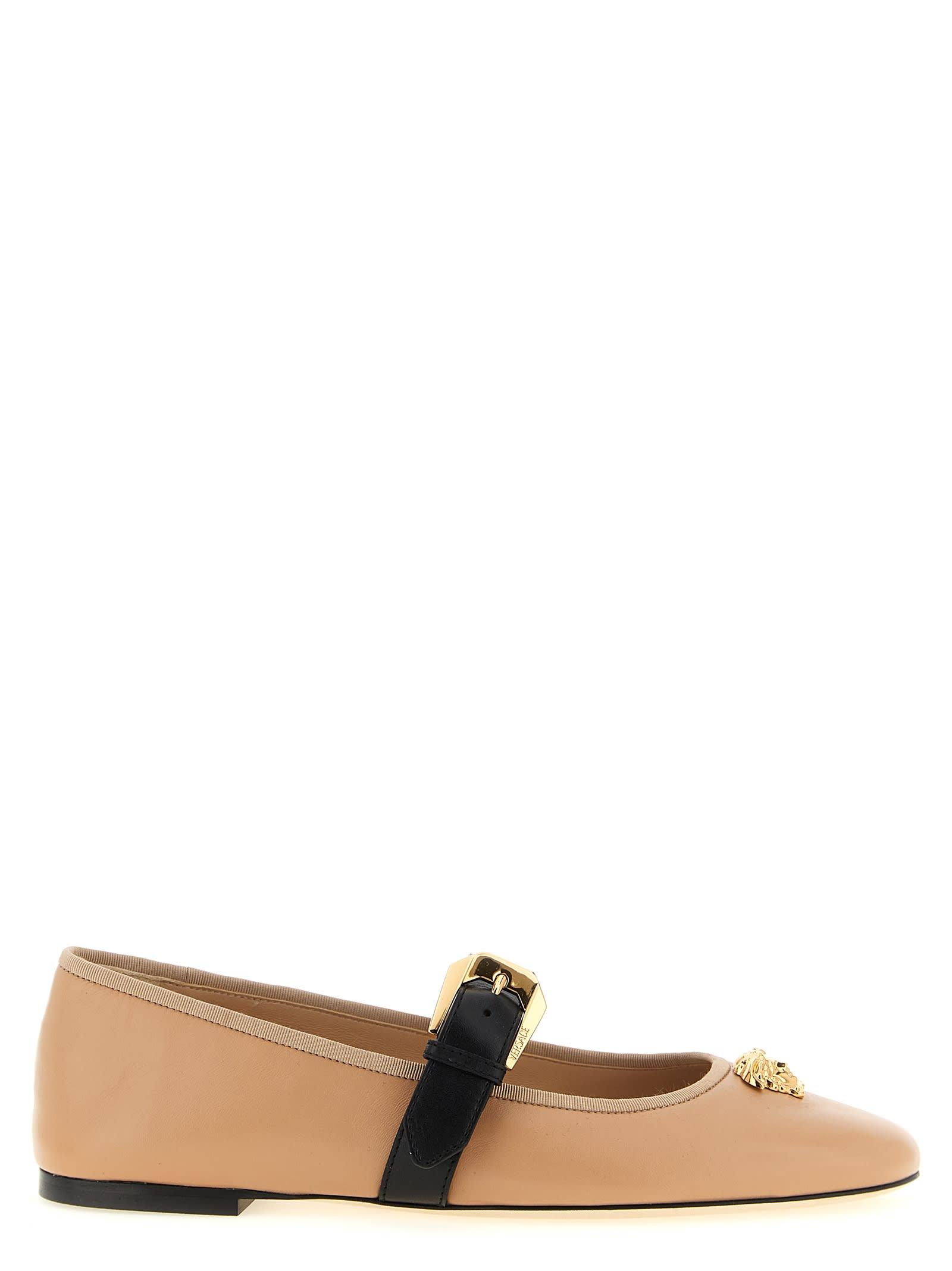 versace la medusa ballet flats
