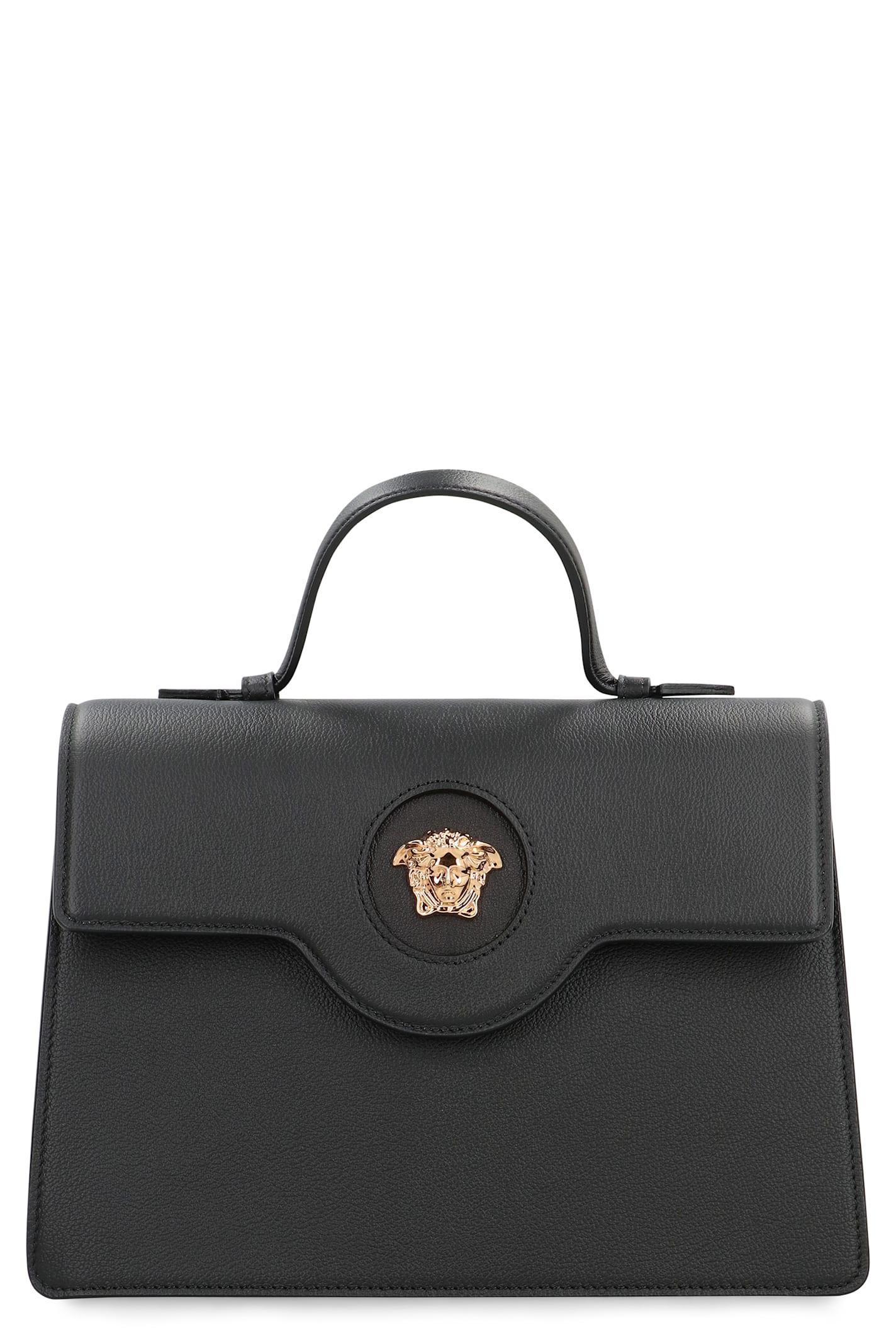 versace la medusa leather handbag