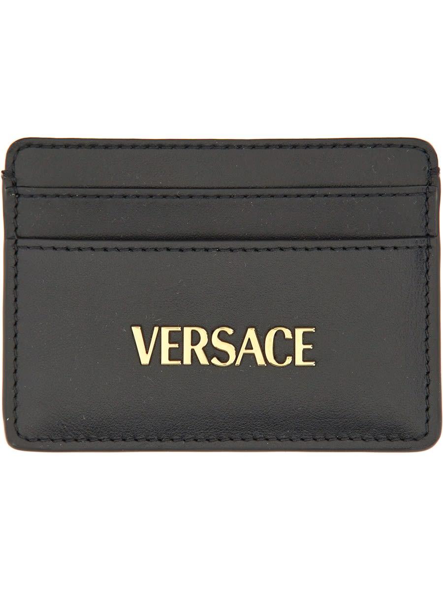 versace leather card holder