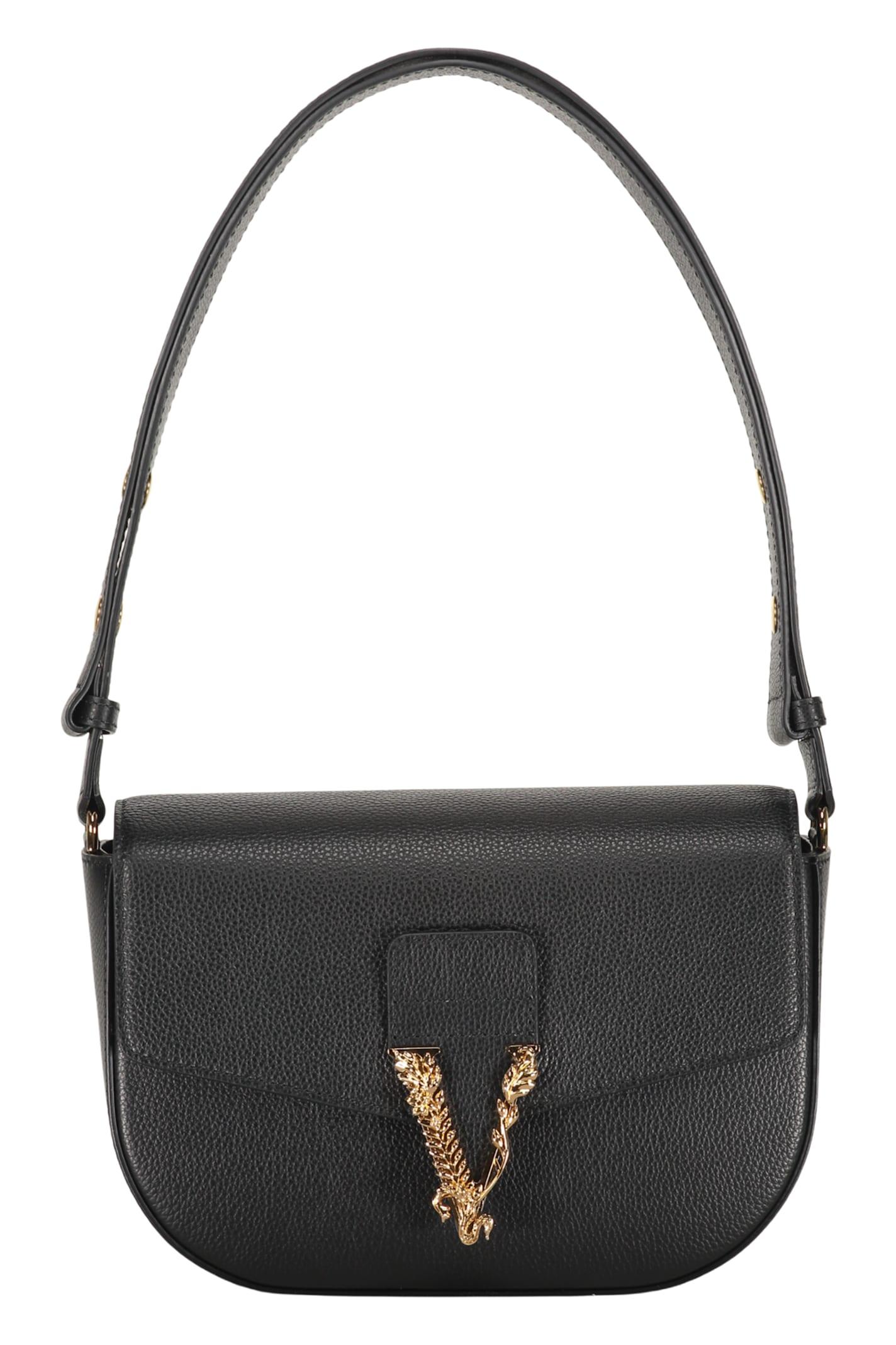versace leather shoulder bag