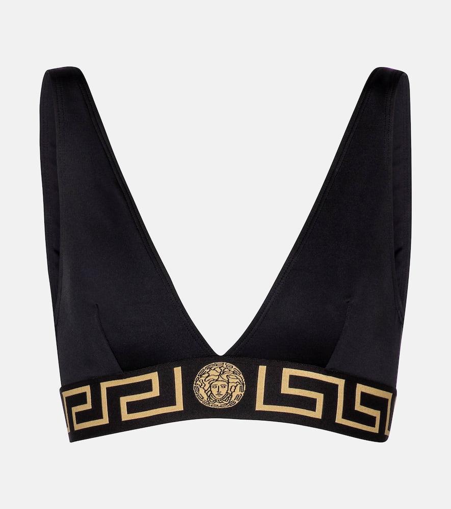 versace logo bikini top