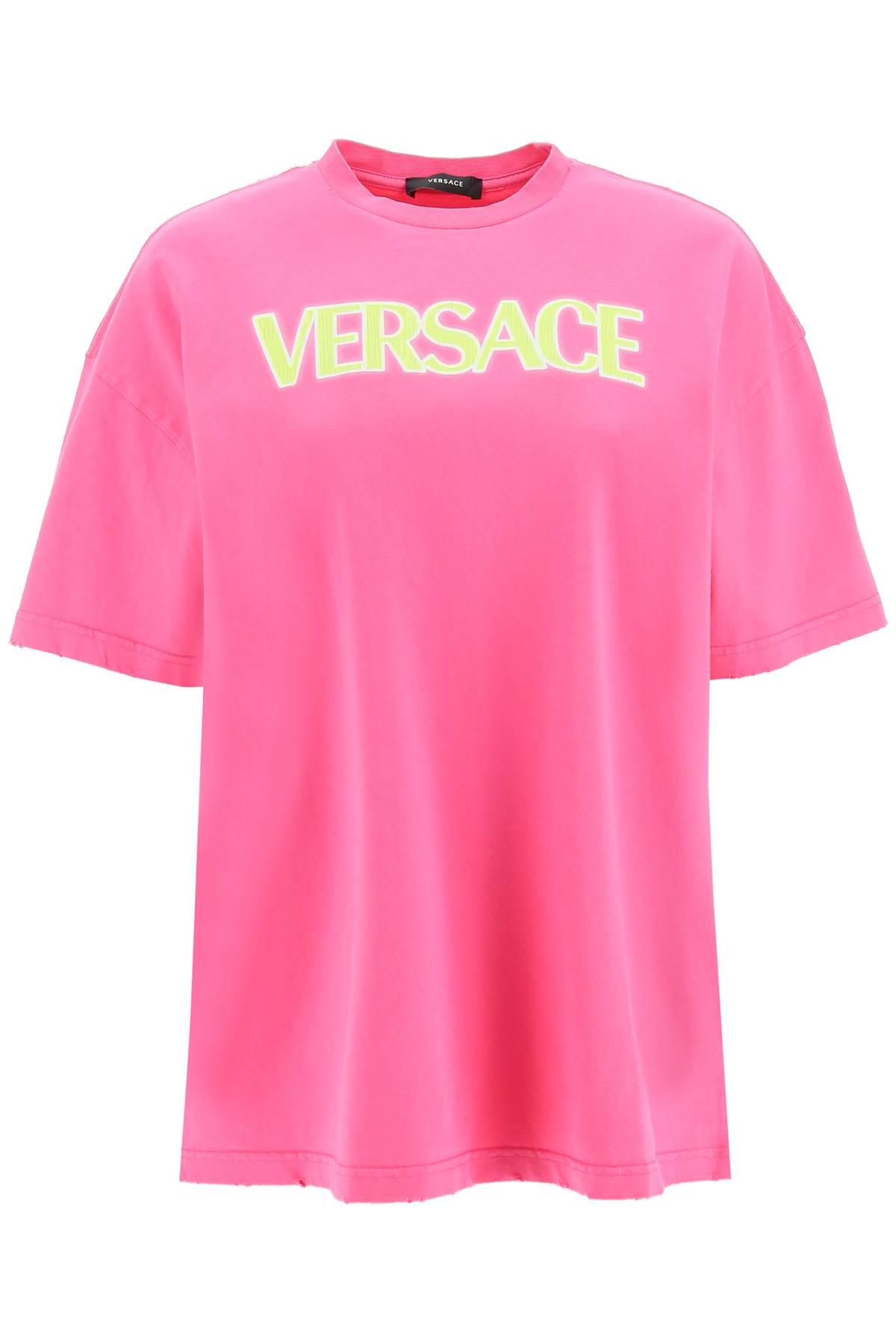 versace logo cotton t-shirt