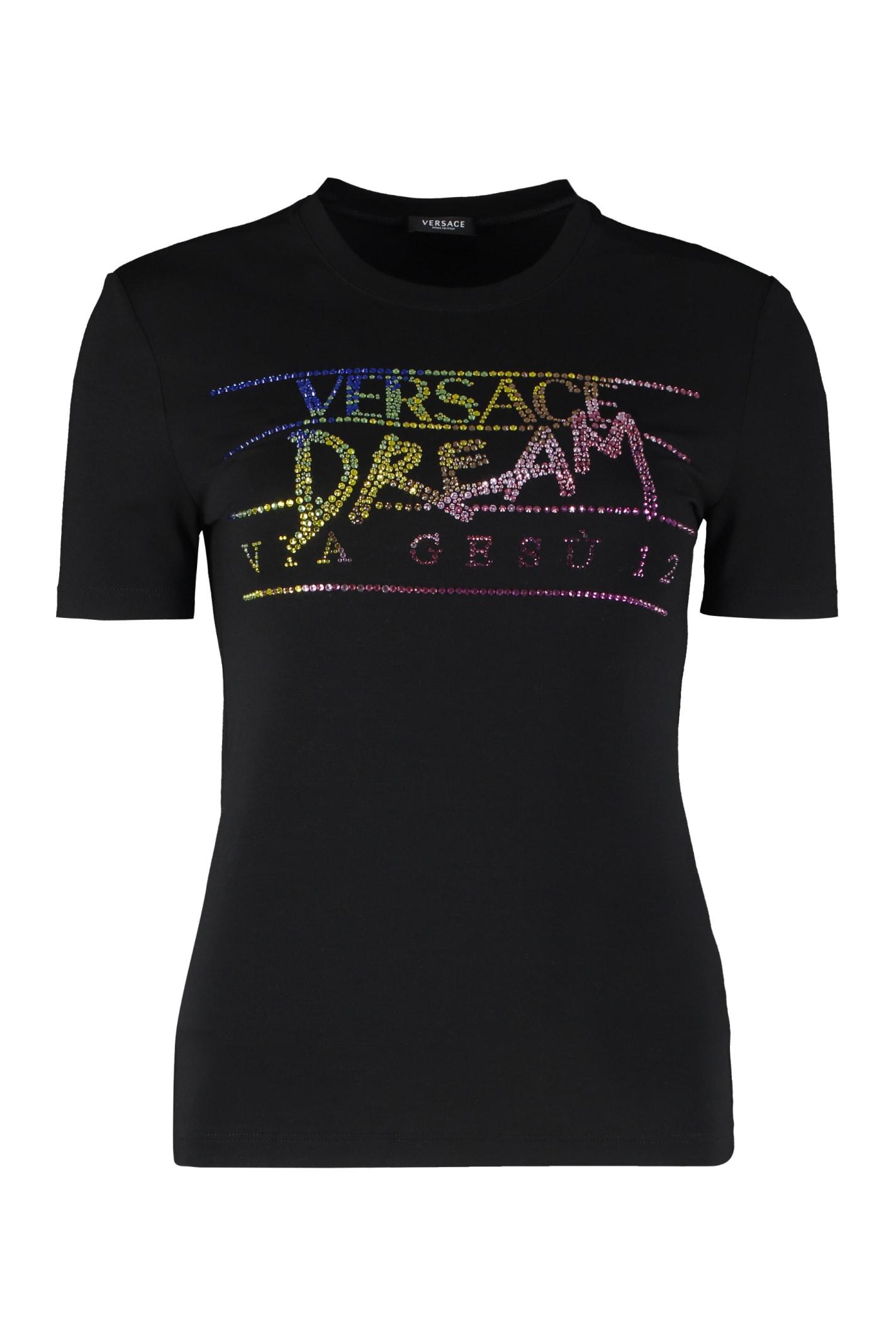 versace logo crew-neck t-shirt