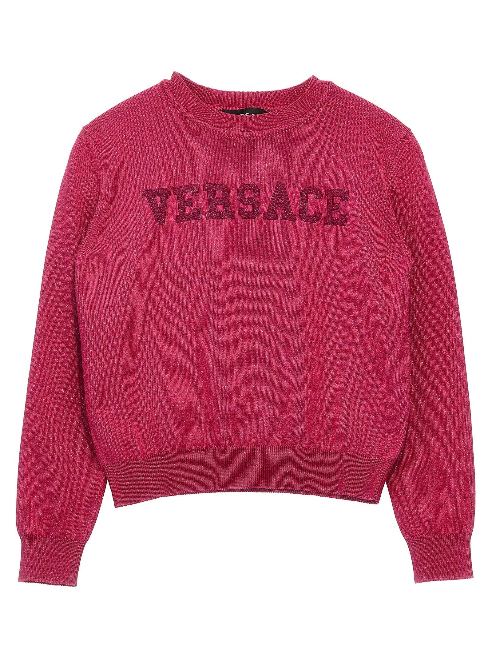 versace logo embroidery sweater