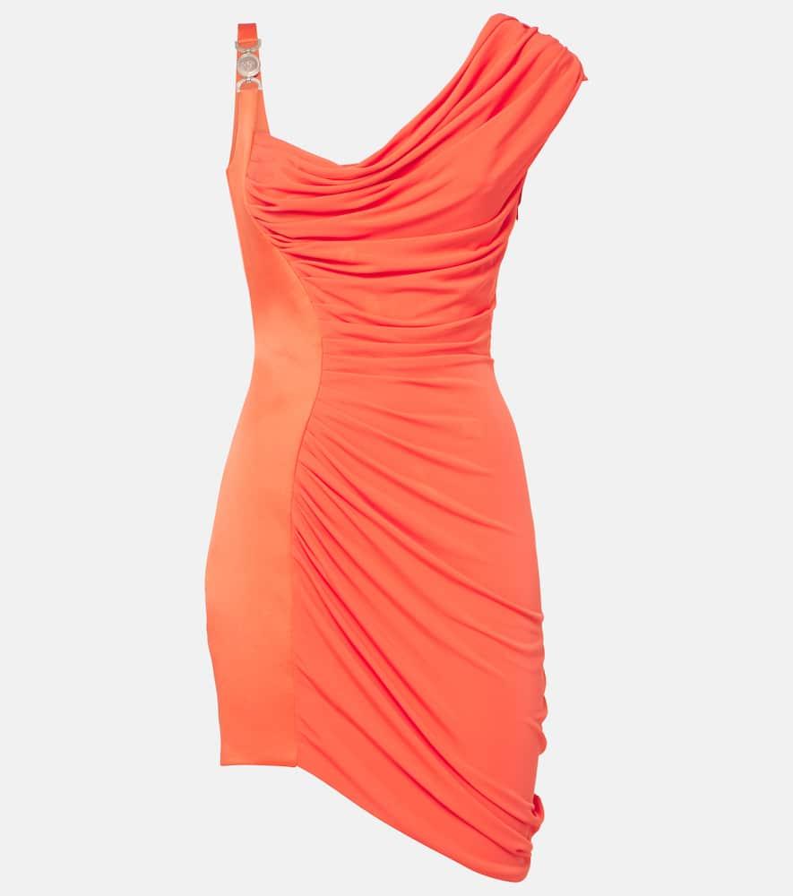 versace medusa '95 jersey and satin minidress