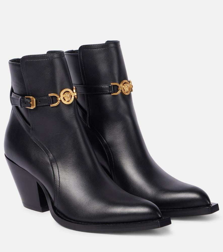 versace medusa '95 leather ankle boots