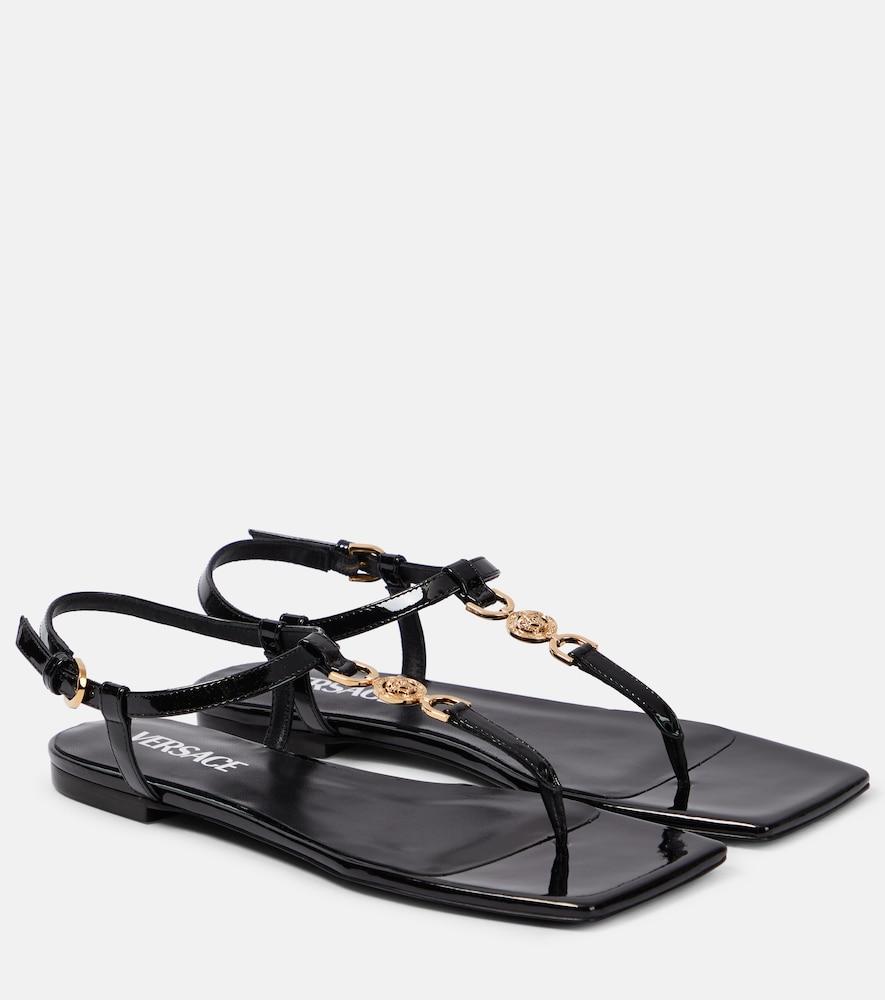 versace medusa '95 leather thong sandals