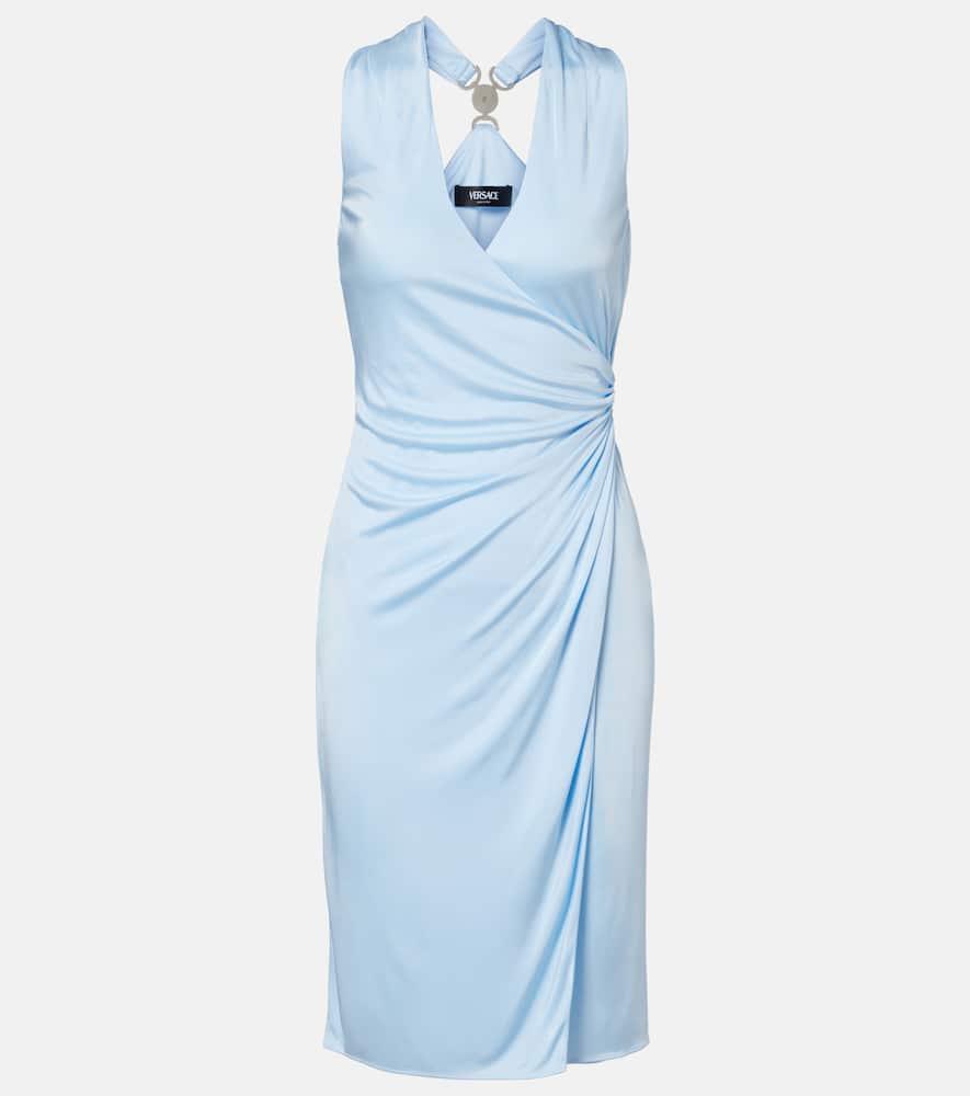 versace medusa '95 ruched jersey minidress