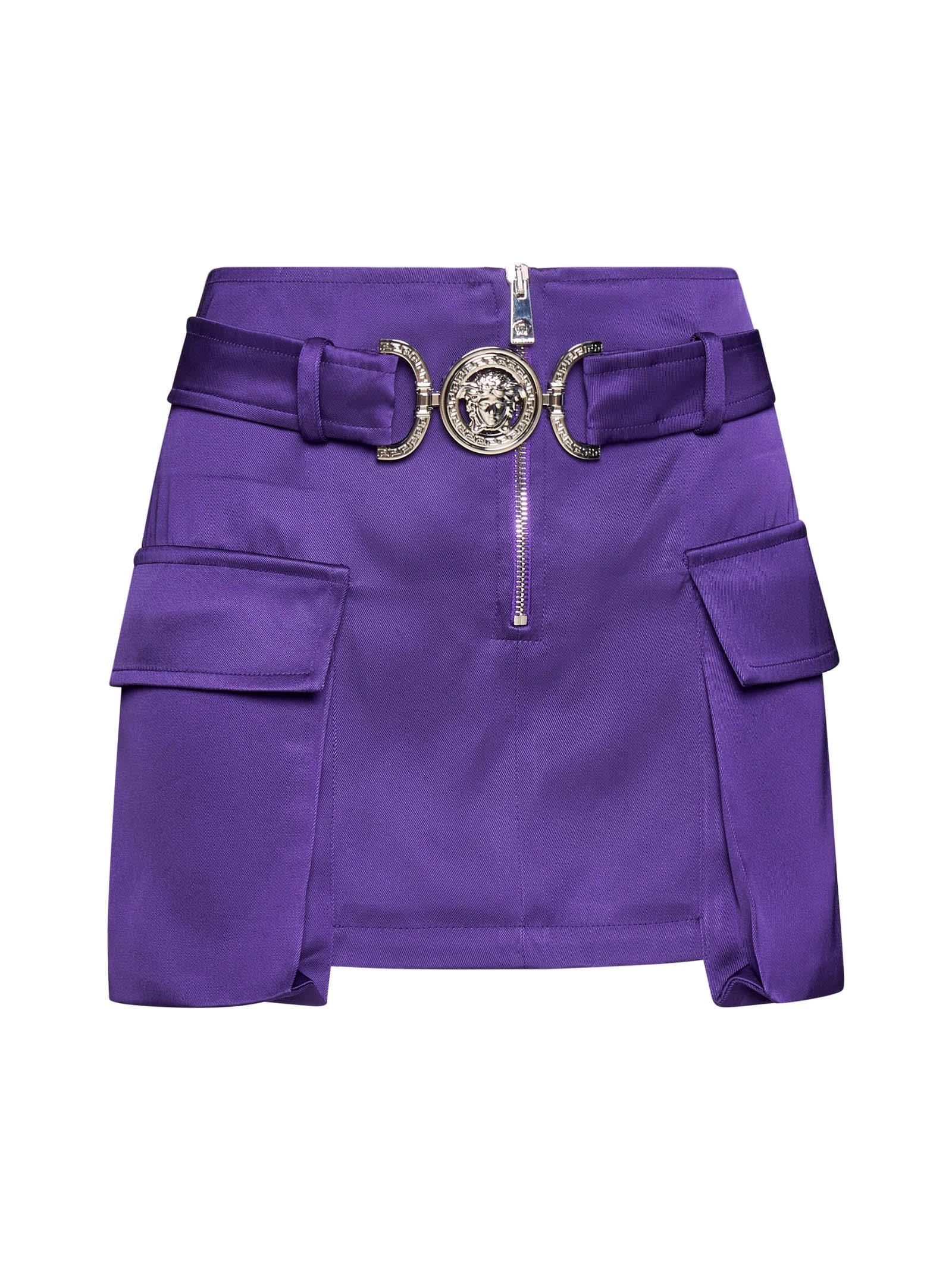 versace medusa 95 cargo mini skirt