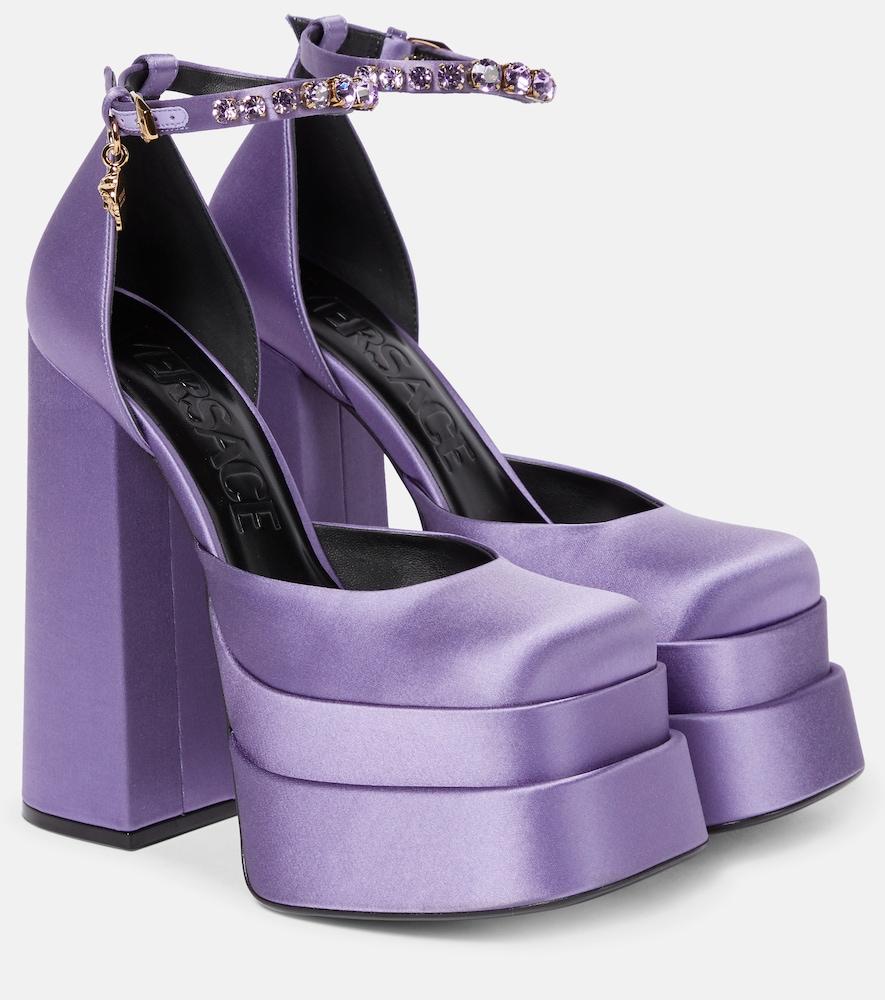 versace medusa aevitas satin platform pumps