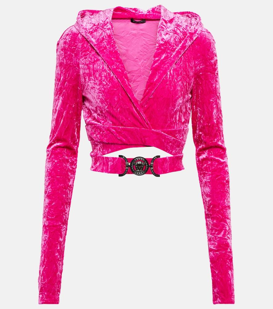 versace medusa biggie velvet hoodie