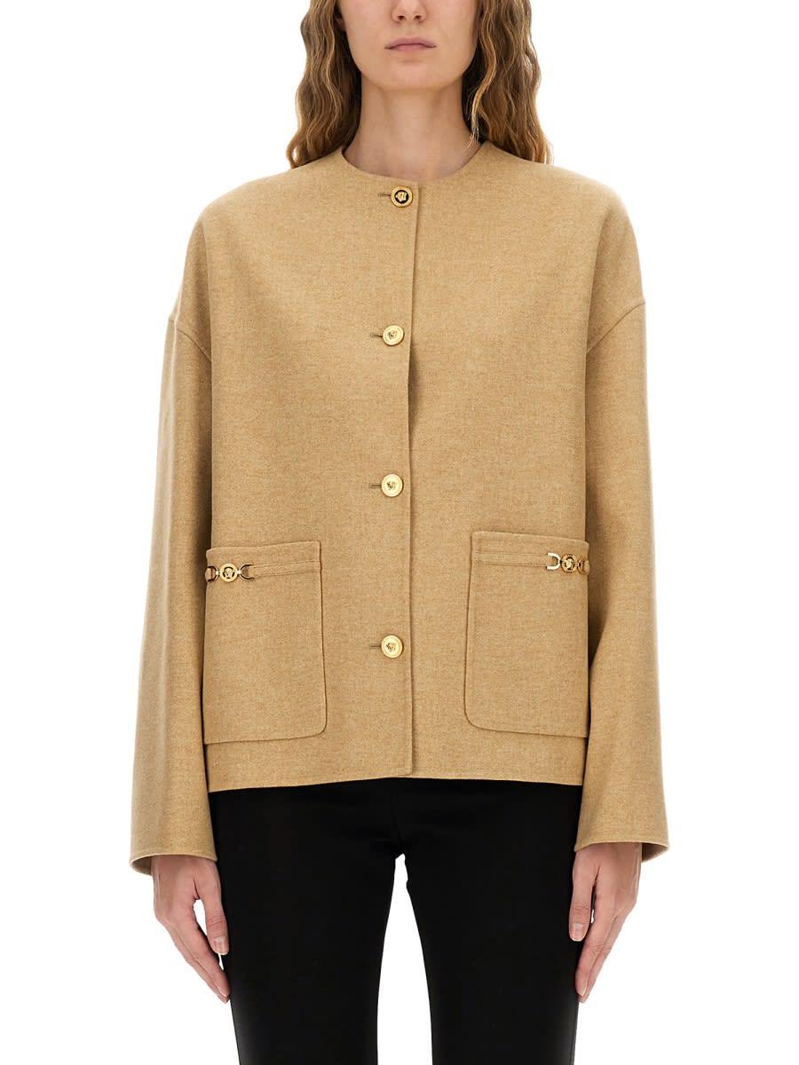 versace medusa buttoned jacket