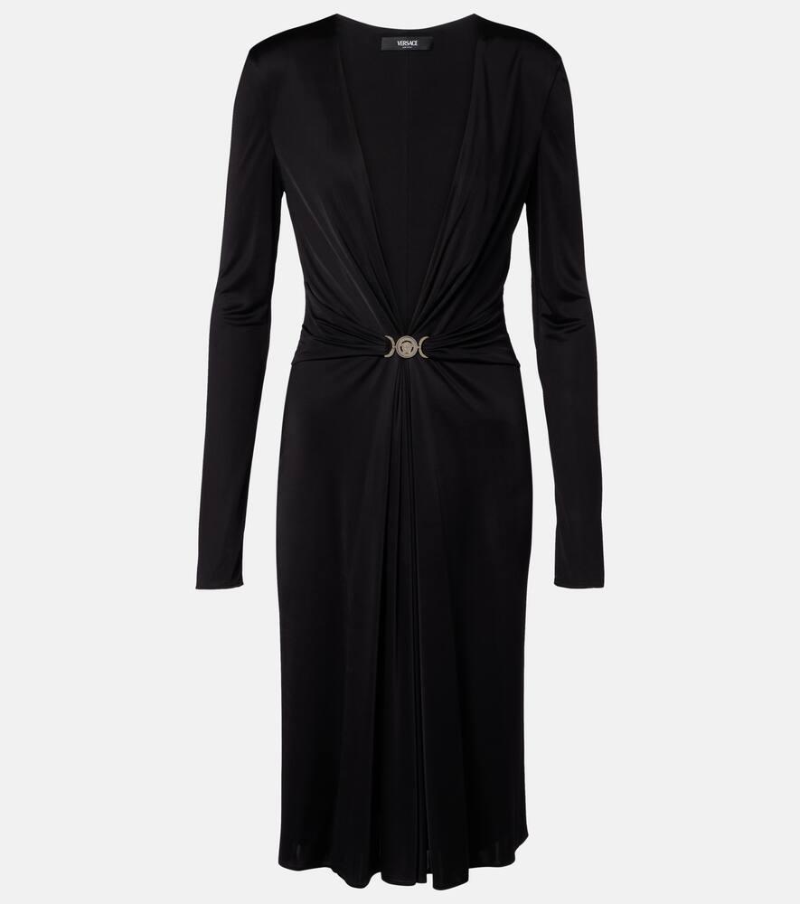 versace medusa jersey cocktail dress