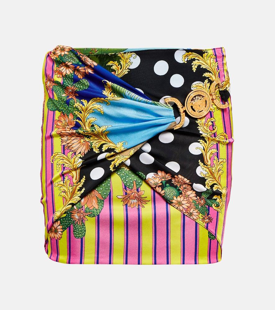 versace medusa palm springs wrap miniskirt