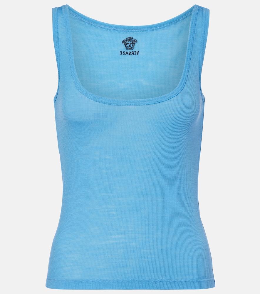 versace medusa virgin wool tank top