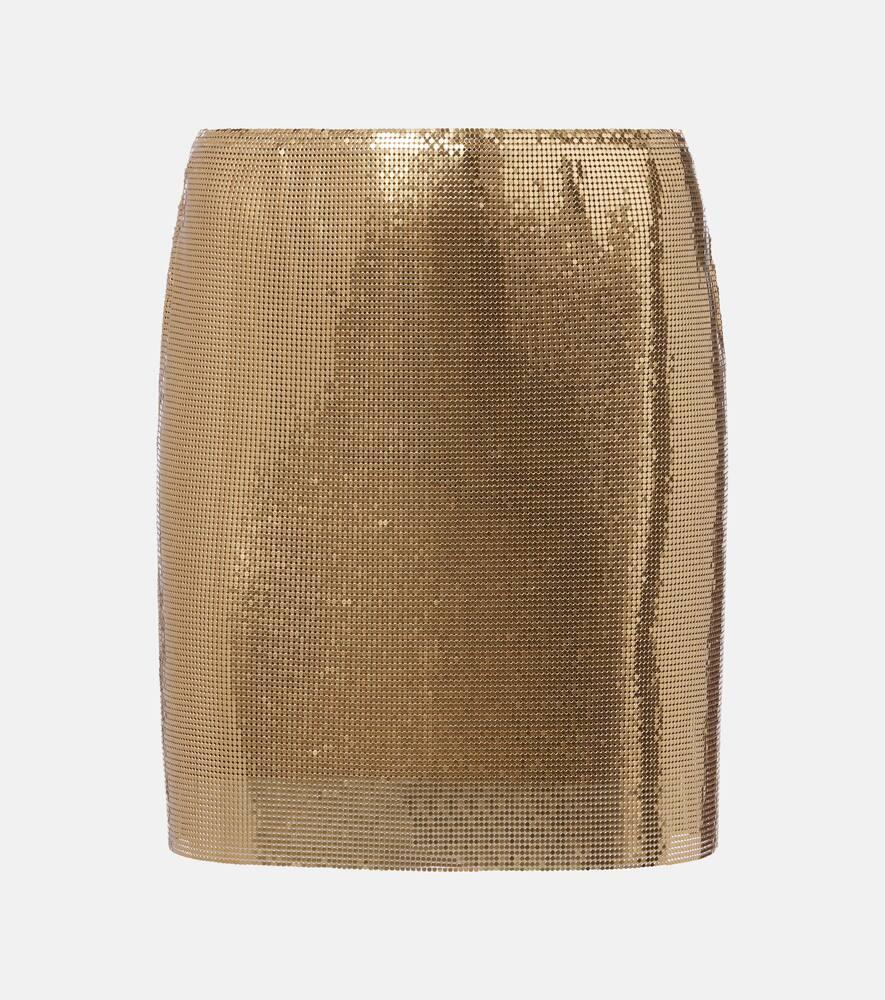 versace metallic mesh miniskirt
