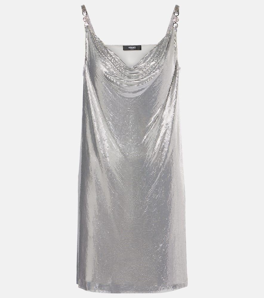 versace metallic minidress