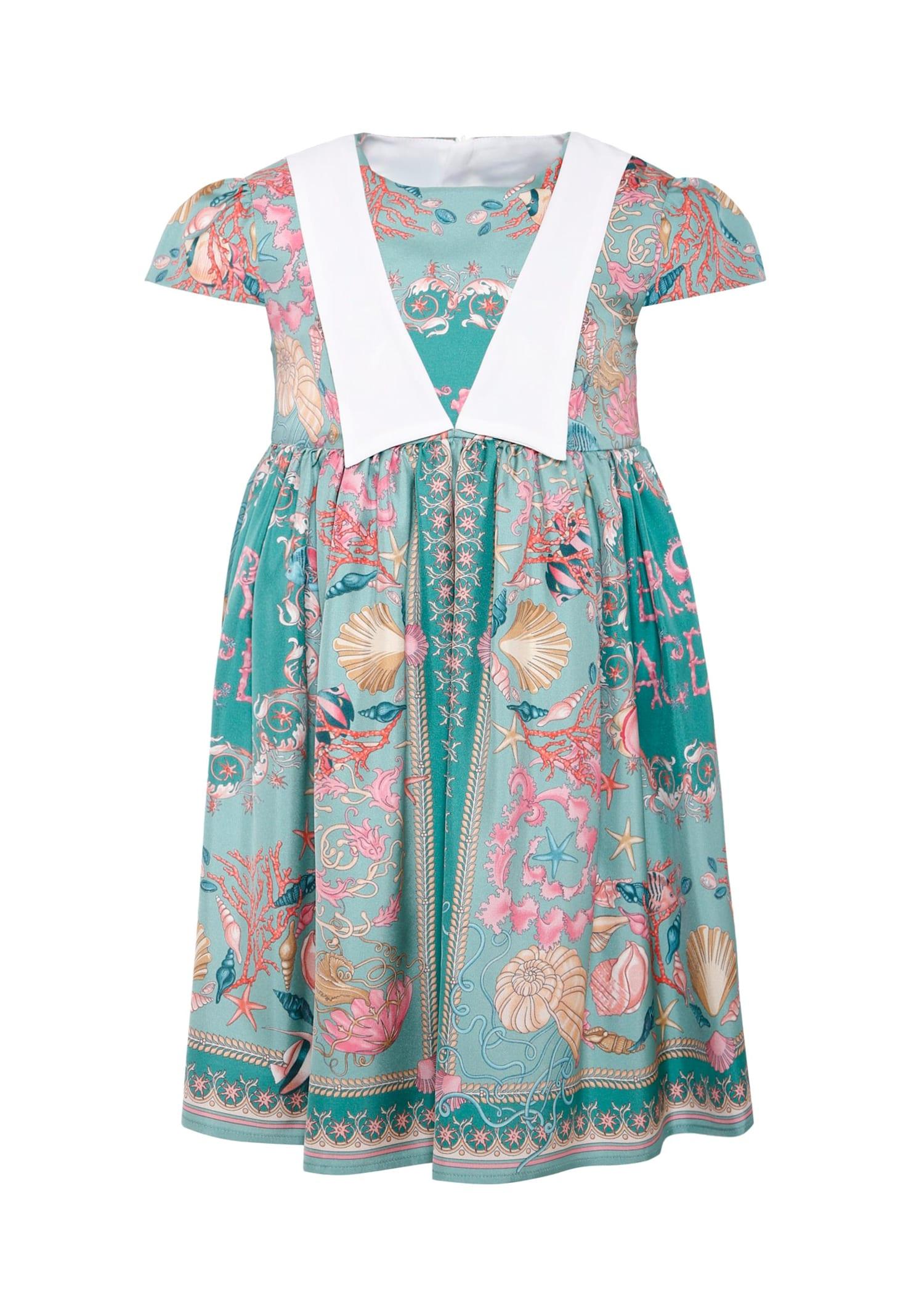 versace multicolor la vacanza dress for girl