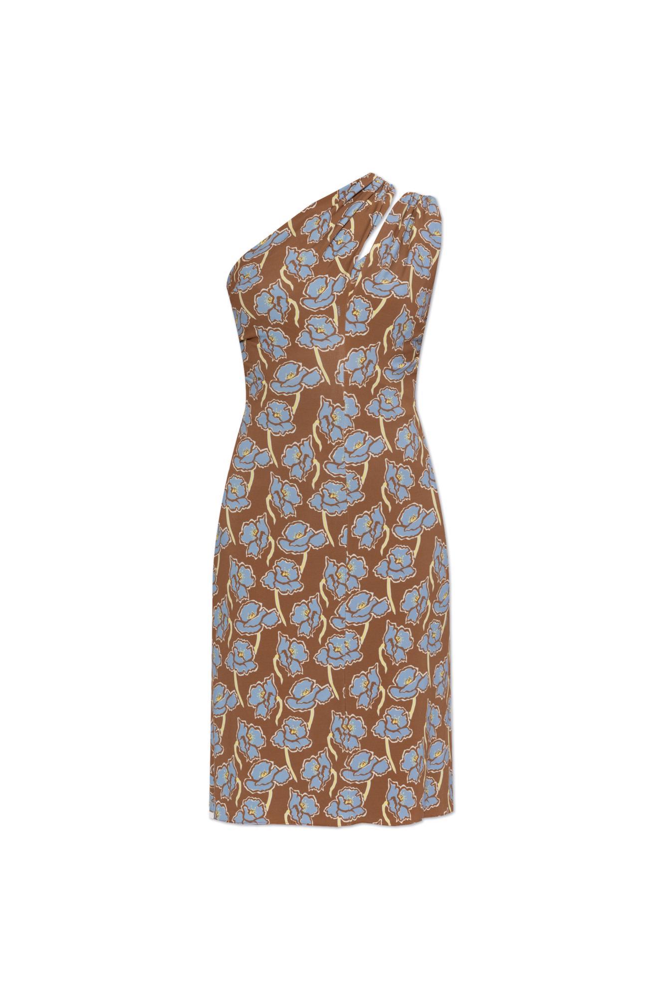 versace one shoulder dress